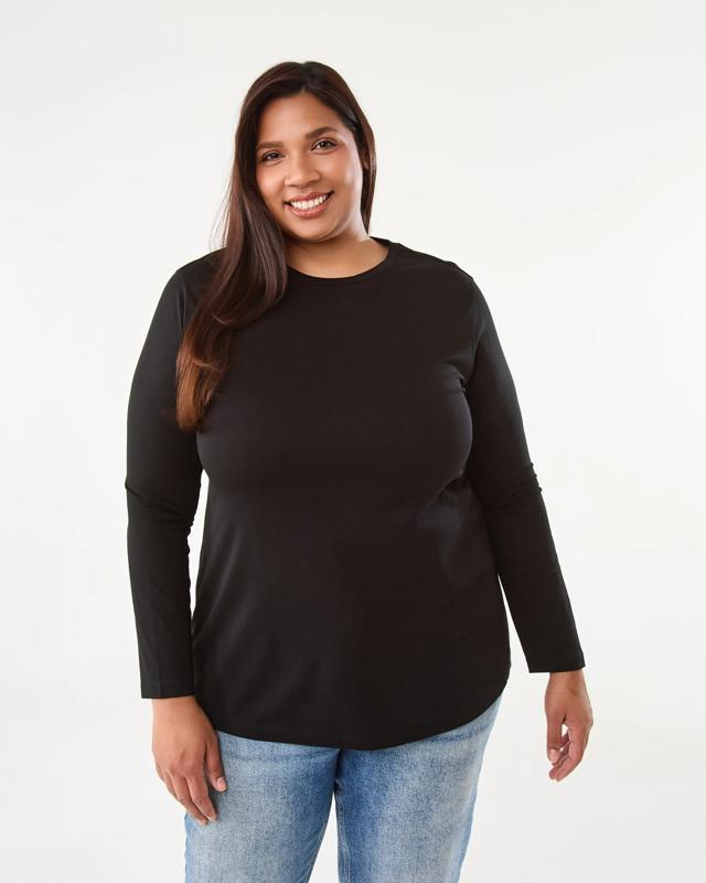 Curve Long Sleeve Cotton T-s