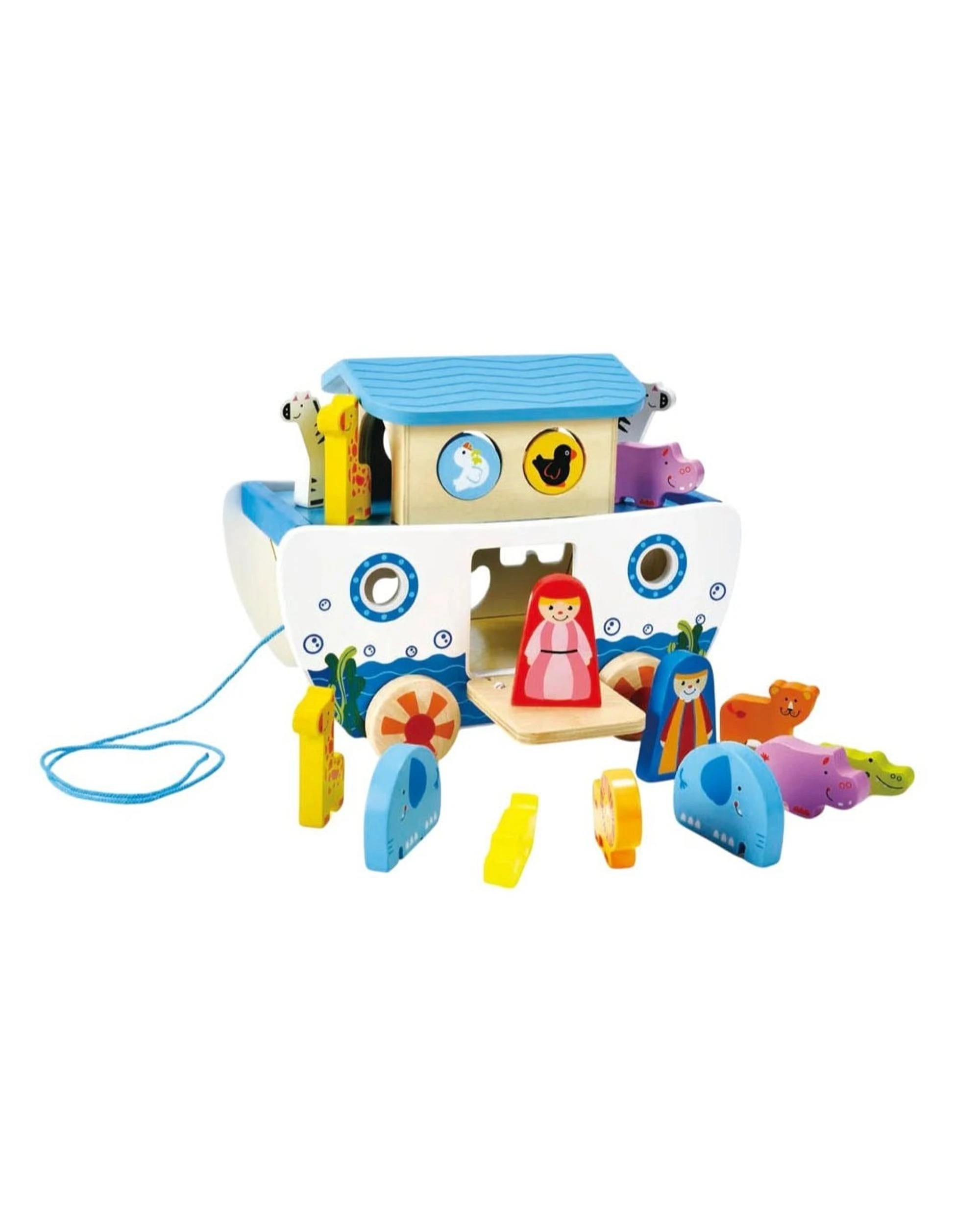 1 Hape Pull-Along Noah's Ark, 1 of 4