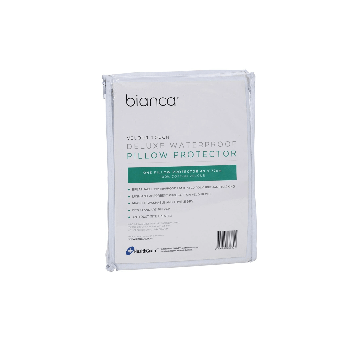 6 Bianca Bedding DELUXE WATERPROOF COTTON VELOUR MATTRESS PROTECTOR - Double - White, 6 of 6