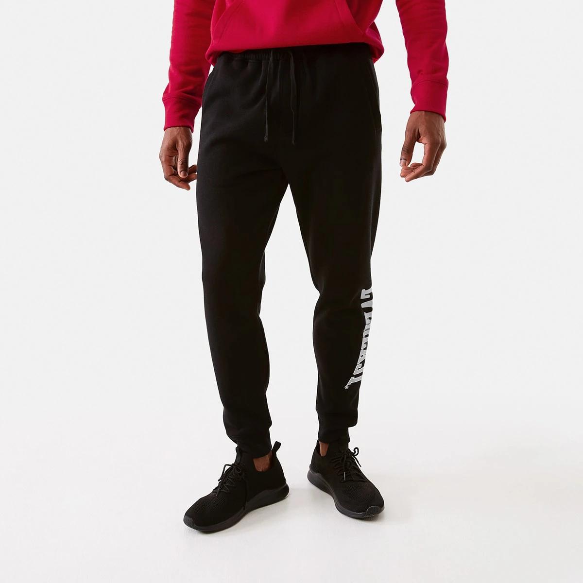 2 Everlast Mens Block Trackpants Black, 2 of 7