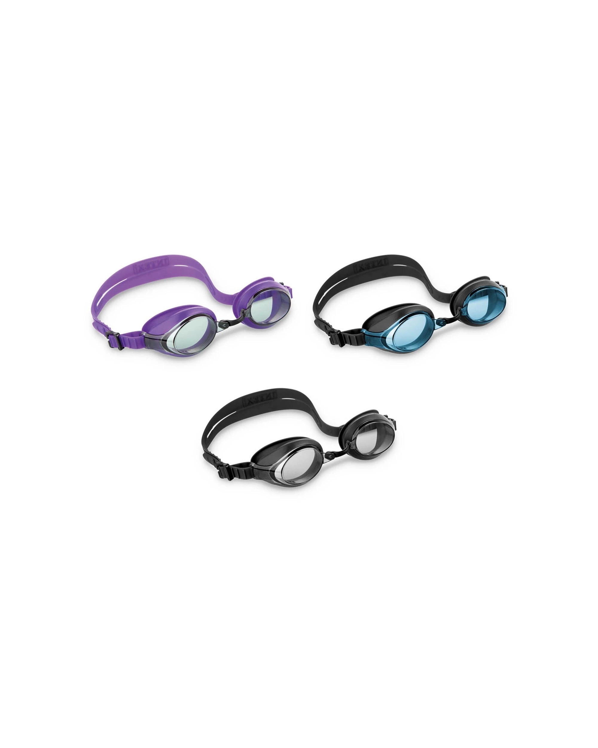 4 Intex Silicone Sport Racing Swimming Goggles, 4 of 6