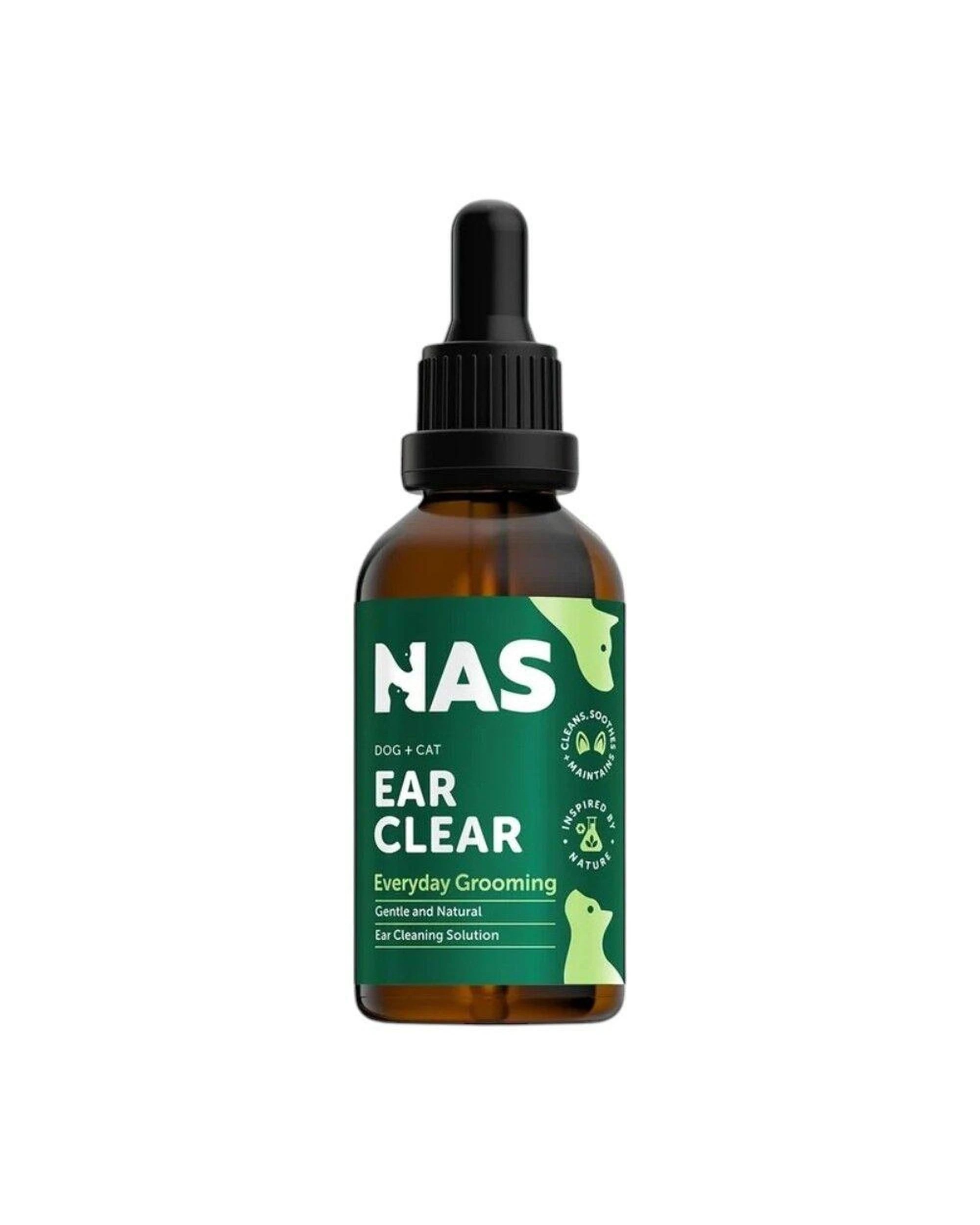 1 NAS Ear Clear Everyday Grooming Ear Cleaning Solution for Dogs & Cats 50ml, 1 of 8