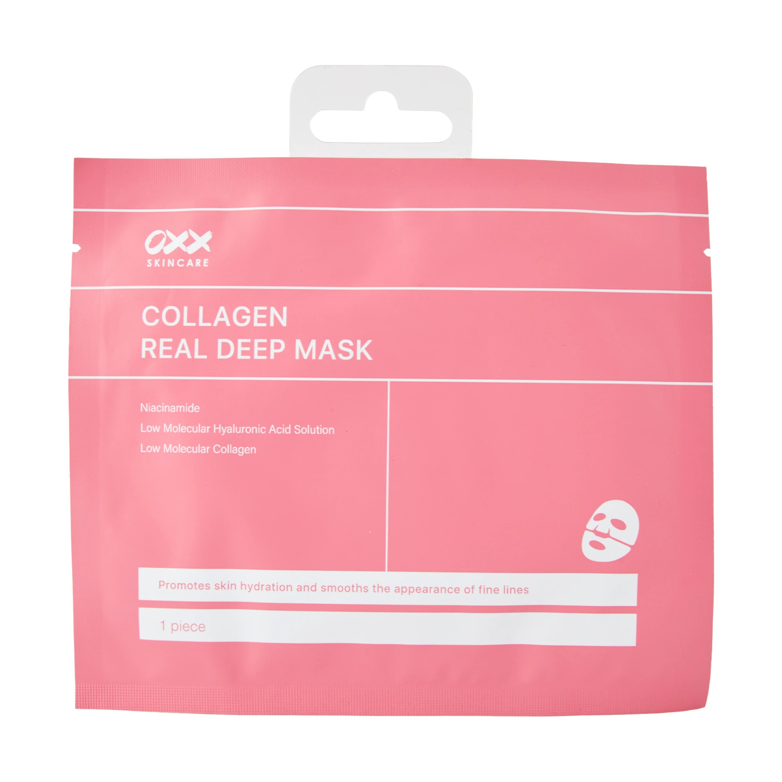 1 OXX Skincare Collagen Real Deep Mask - Niacinamide, Low Molecular Hyaluronic Acid Solution and Low Molecular Collagen, 1 of 2