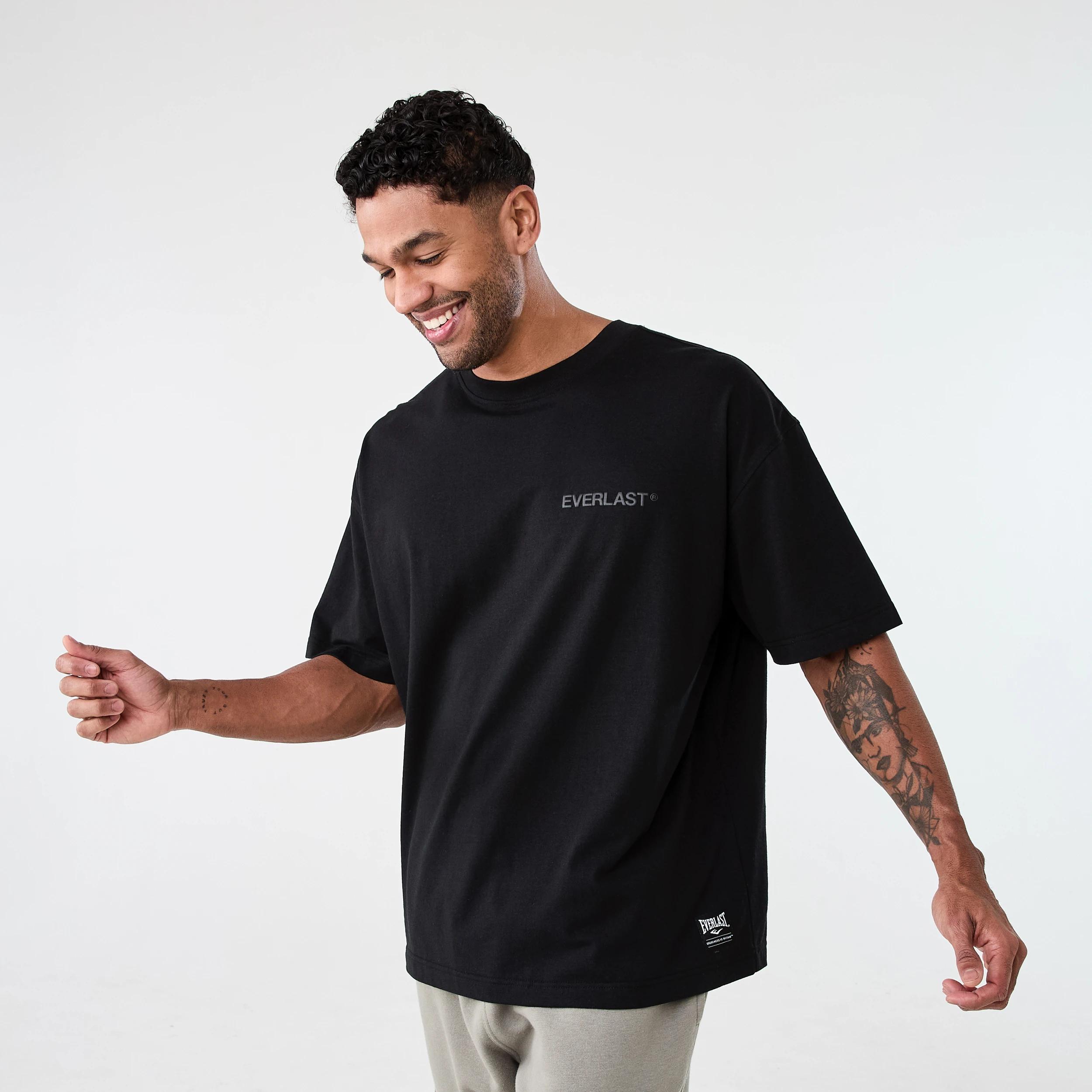 3 Everlast Mens Athletic Crew Neck T-shirt EVERLAST BLACK, 3 of 8