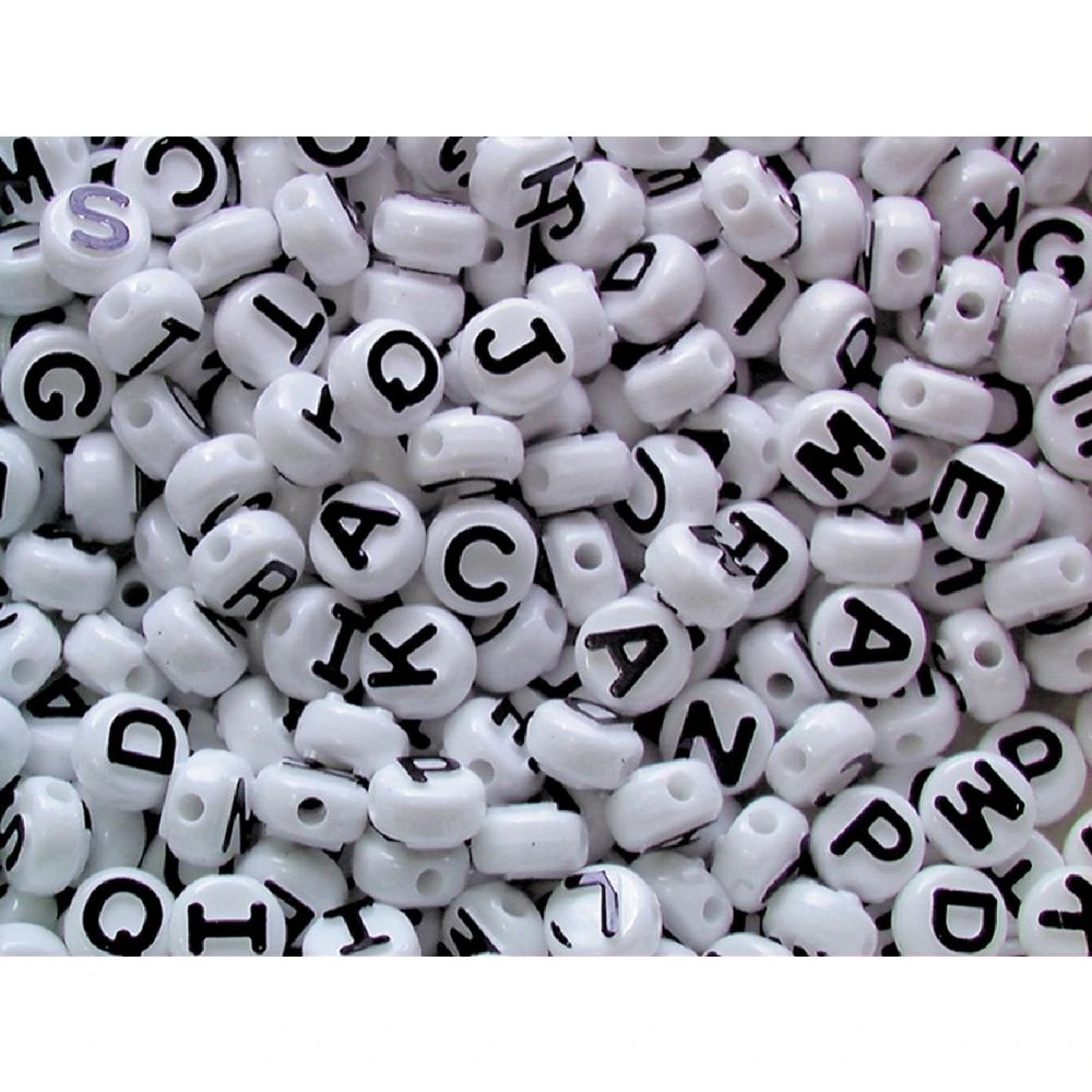 1 Educational Colours Pony Beads Alphabet Assorted 350 Pack, 1 of 1