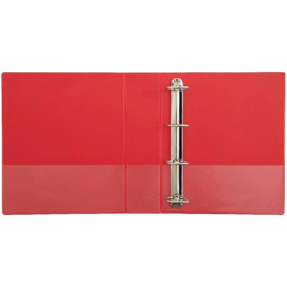 4 J.Burrows Insert Binder A4 4 D-Ring 50mm Red, 4 of 6