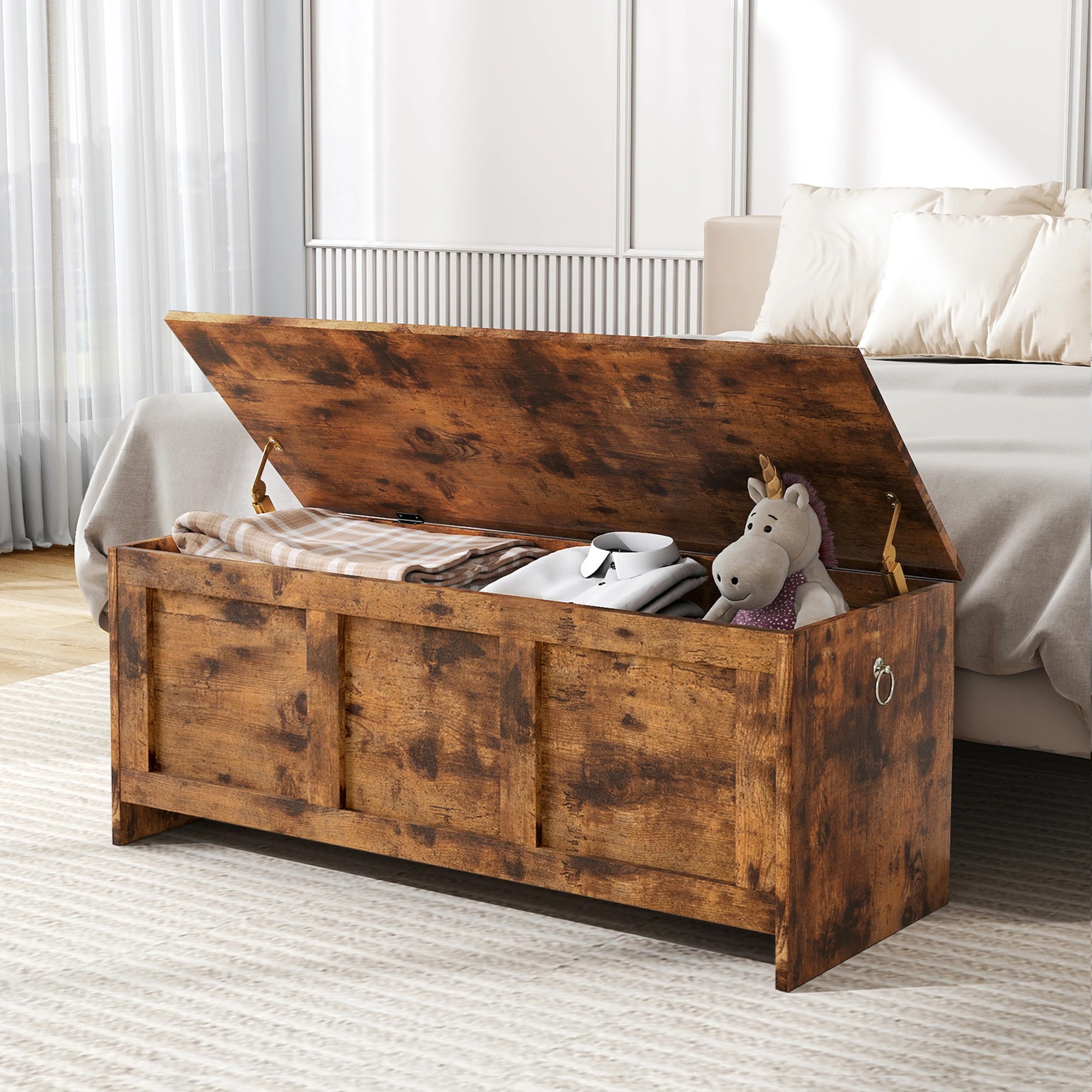 7 Levede Storage Bench Wooden, 7 of 9