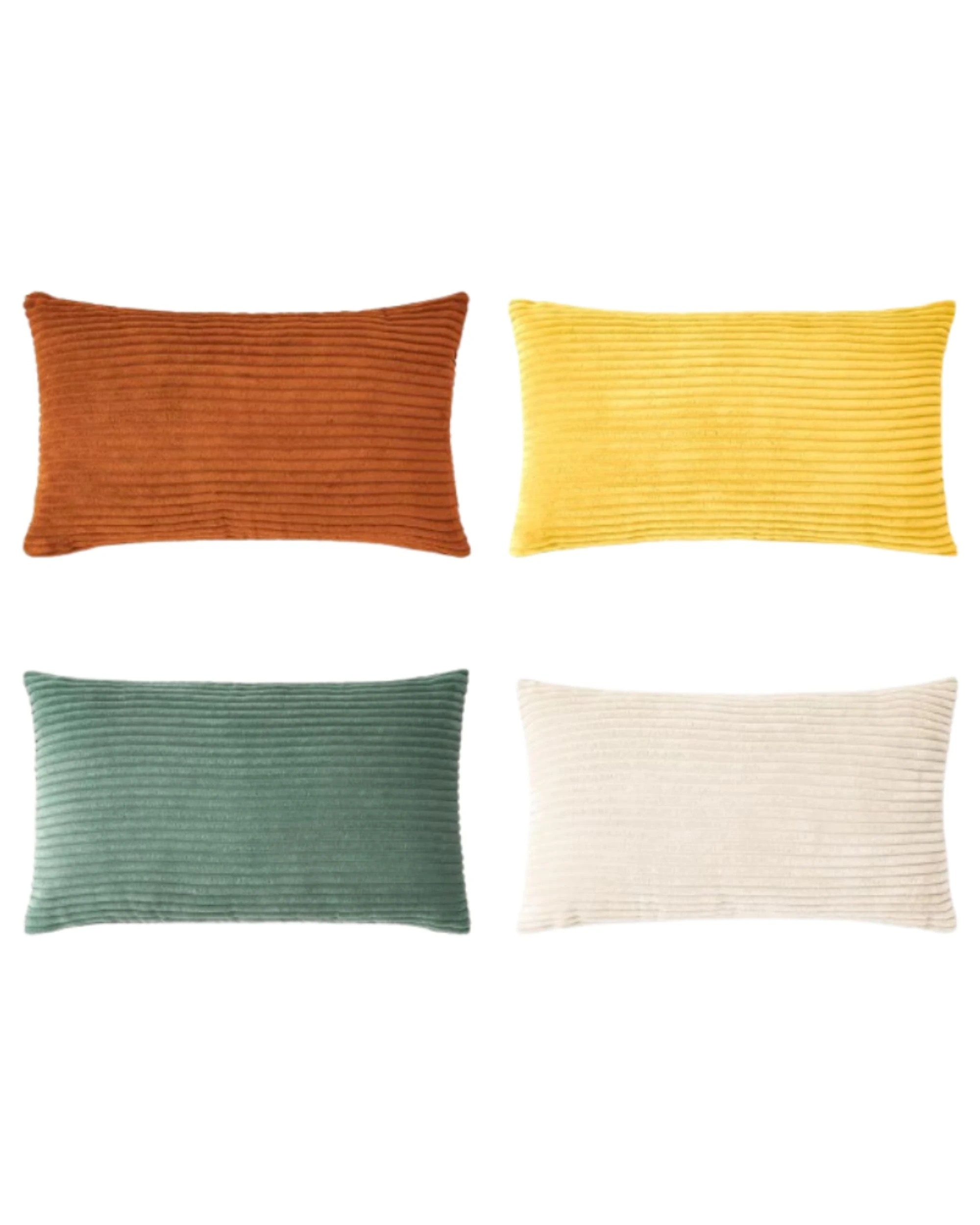3 Gioia Casa 4-Pack Corduroy Velvet Cushion Covers 30x50cm - Rainbow, 3 of 5