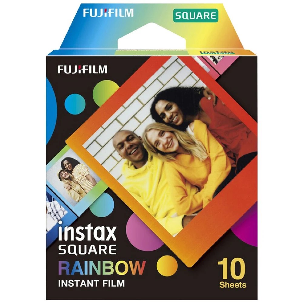 1 Fujifilm Instax Square Film 10 Pack Rainbow, 1 of 2