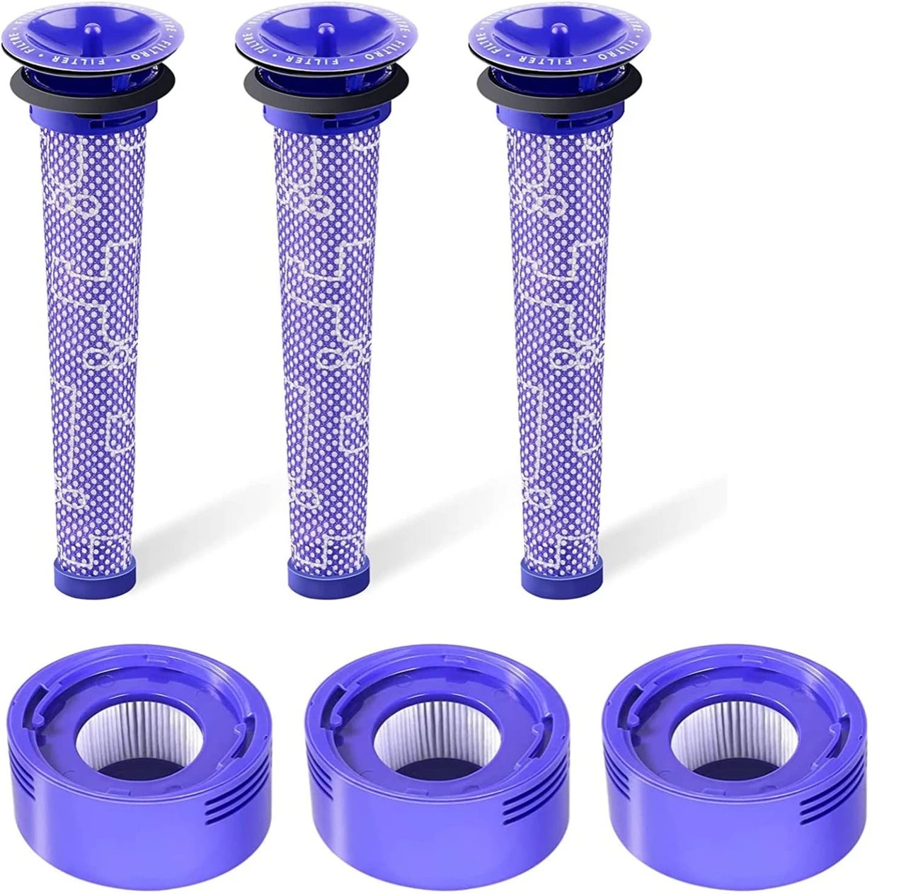 2 Hygieia 3 Filter Kit For Dyson V7 & V8 Vacuum Cleaners - Purple, 2 of 4