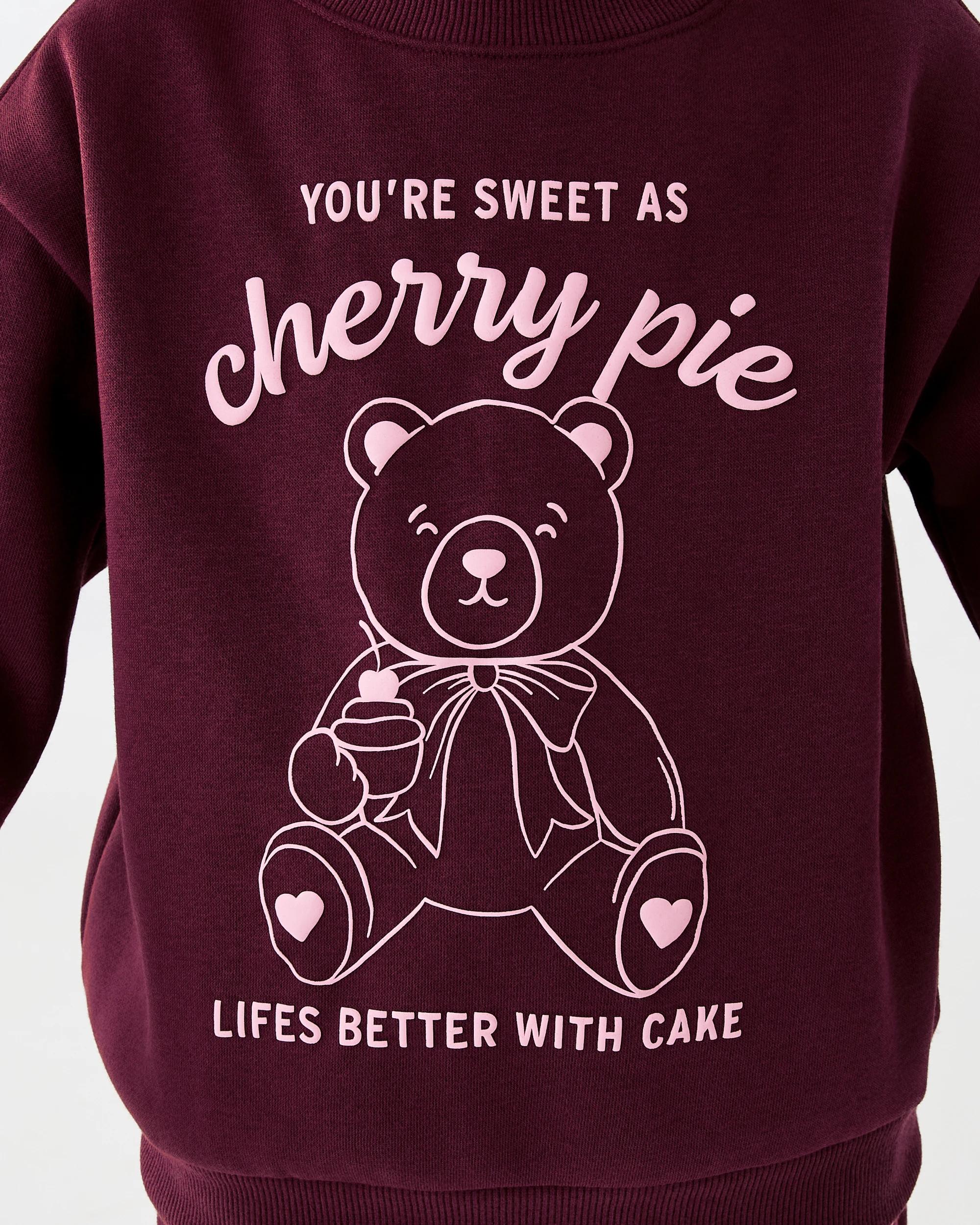 5 Print Crew Sweater Red Teddy, 5 of 7