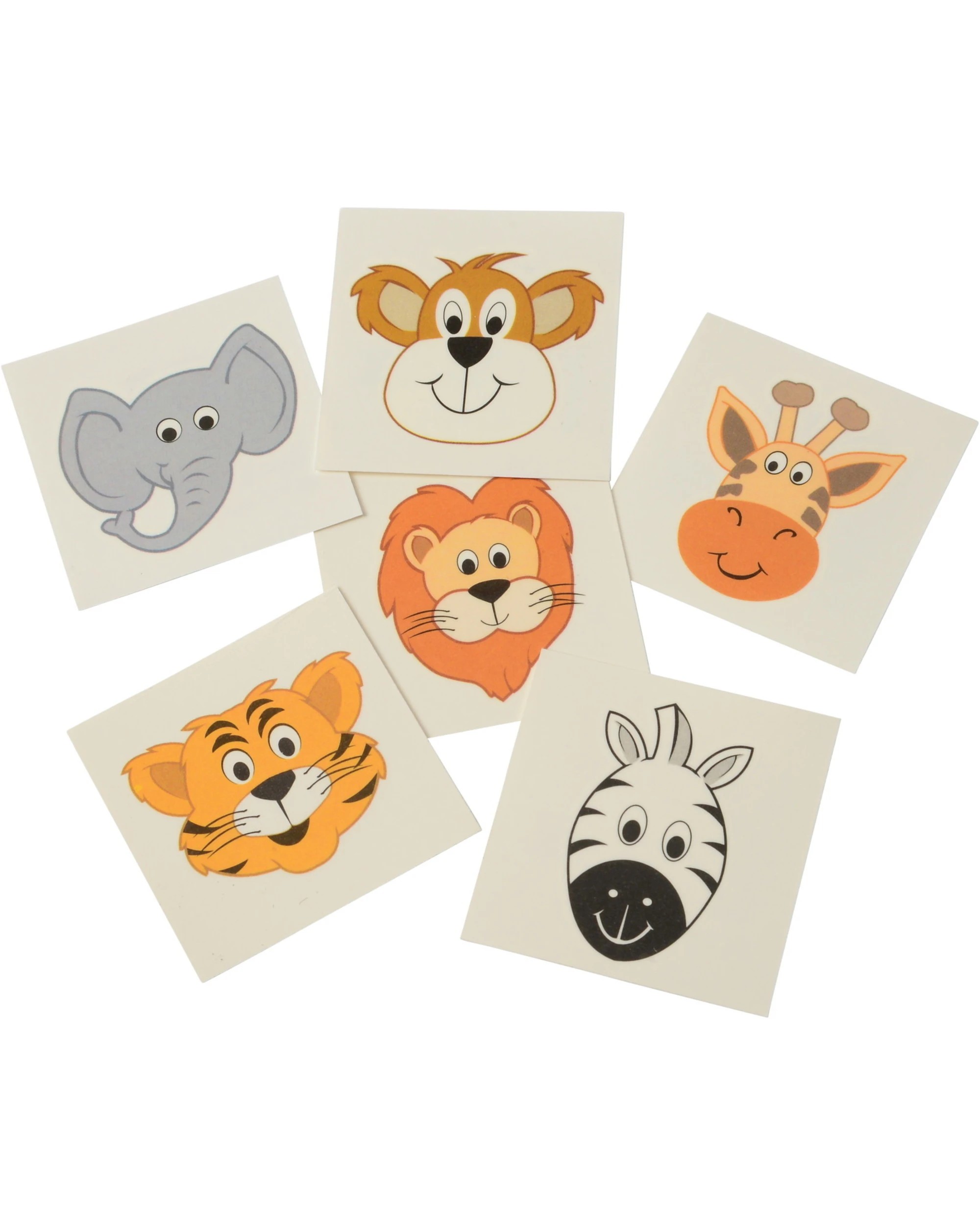 1 Partyrama Wild Jungle Animals Tattoos Pack of 144, 1 of 2