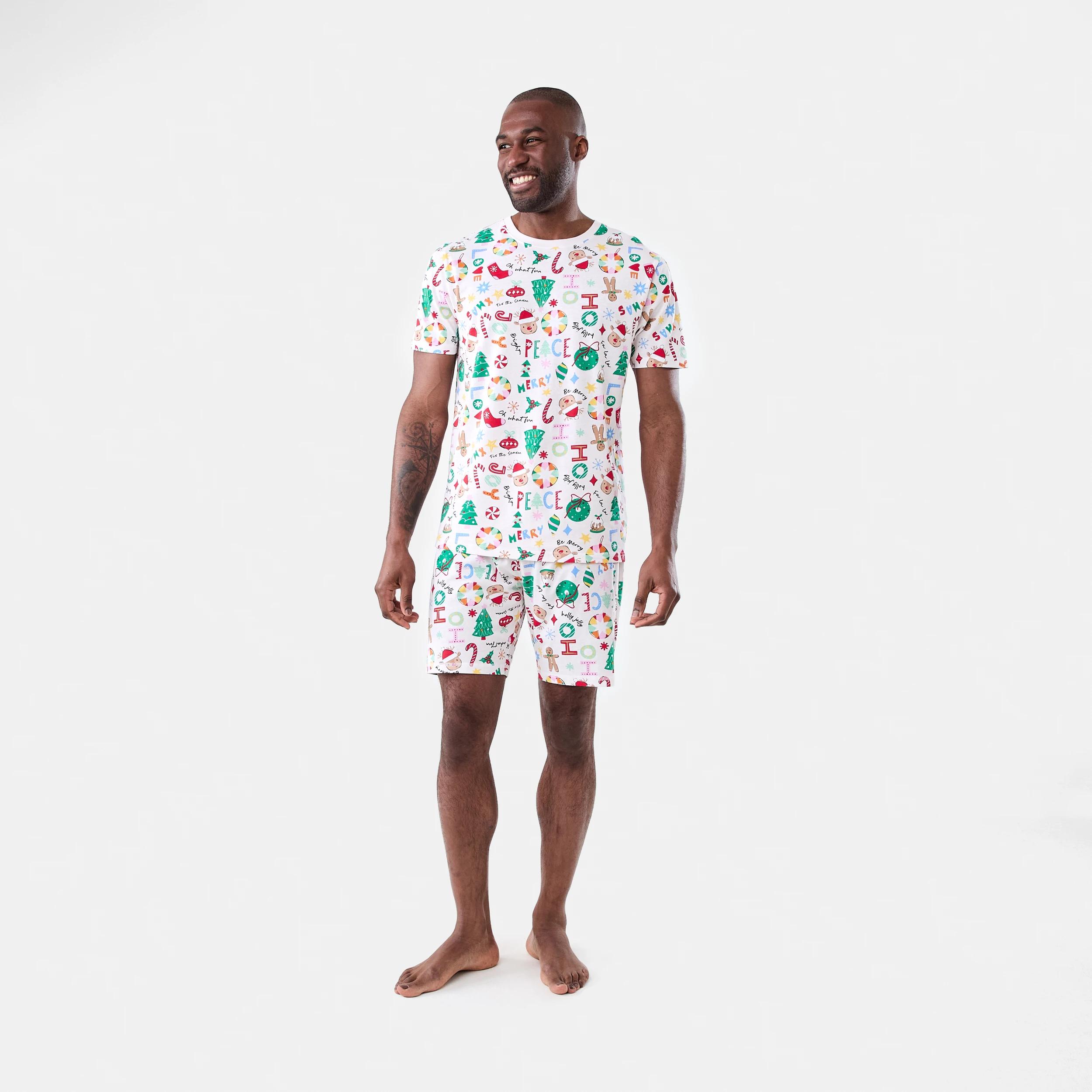 7 Crafty Christmas Knit Shorts Wishing Tree Family Matching Pyjama Set MENS CRAFTY XMAS, 7 of 7
