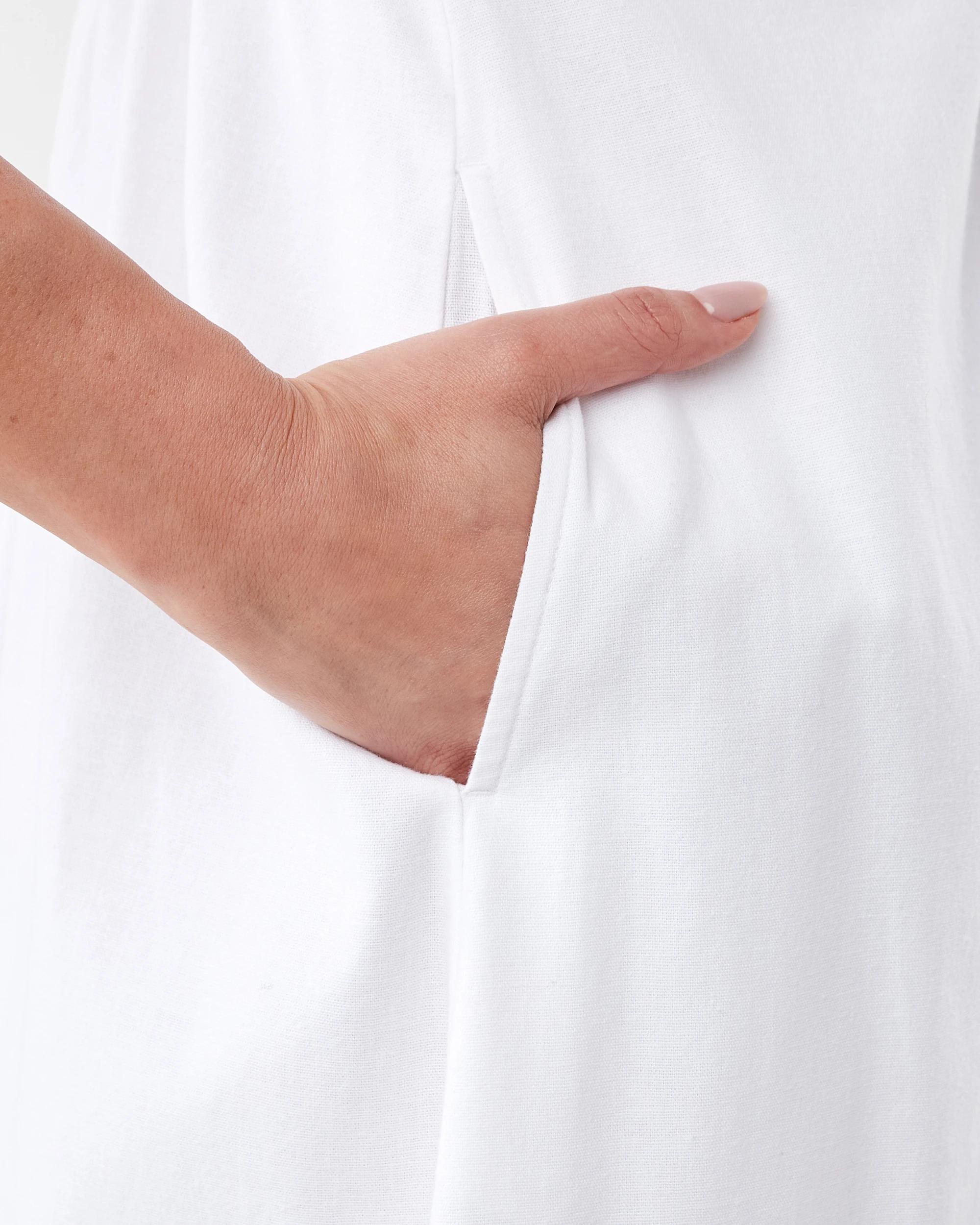 7 Sleeveless Keyhole Maxi Dress White, 7 of 7