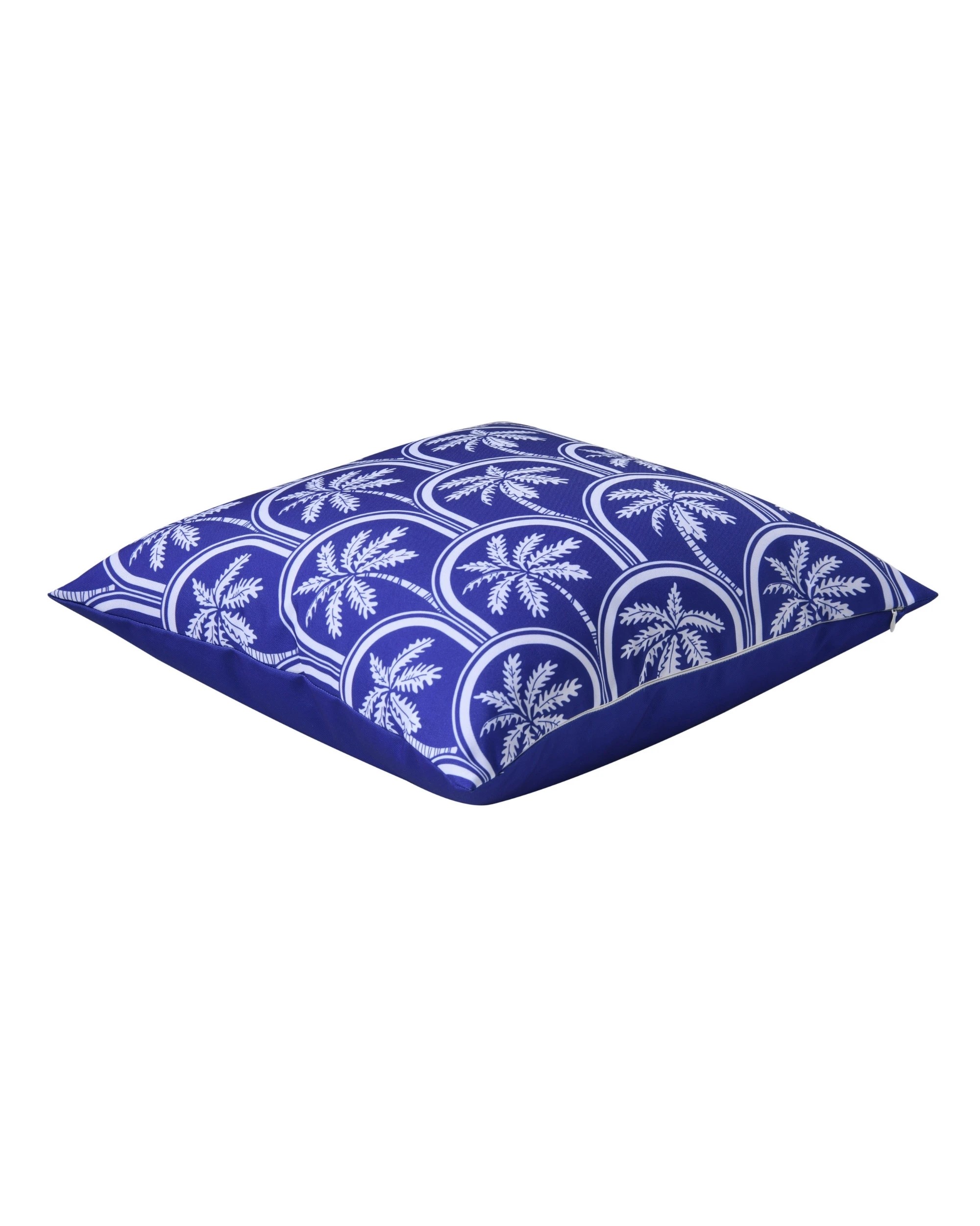 3 Vibes Isola Palms Printed Outdoor Cushion 50x50cm - Blue Palms, 3 of 8