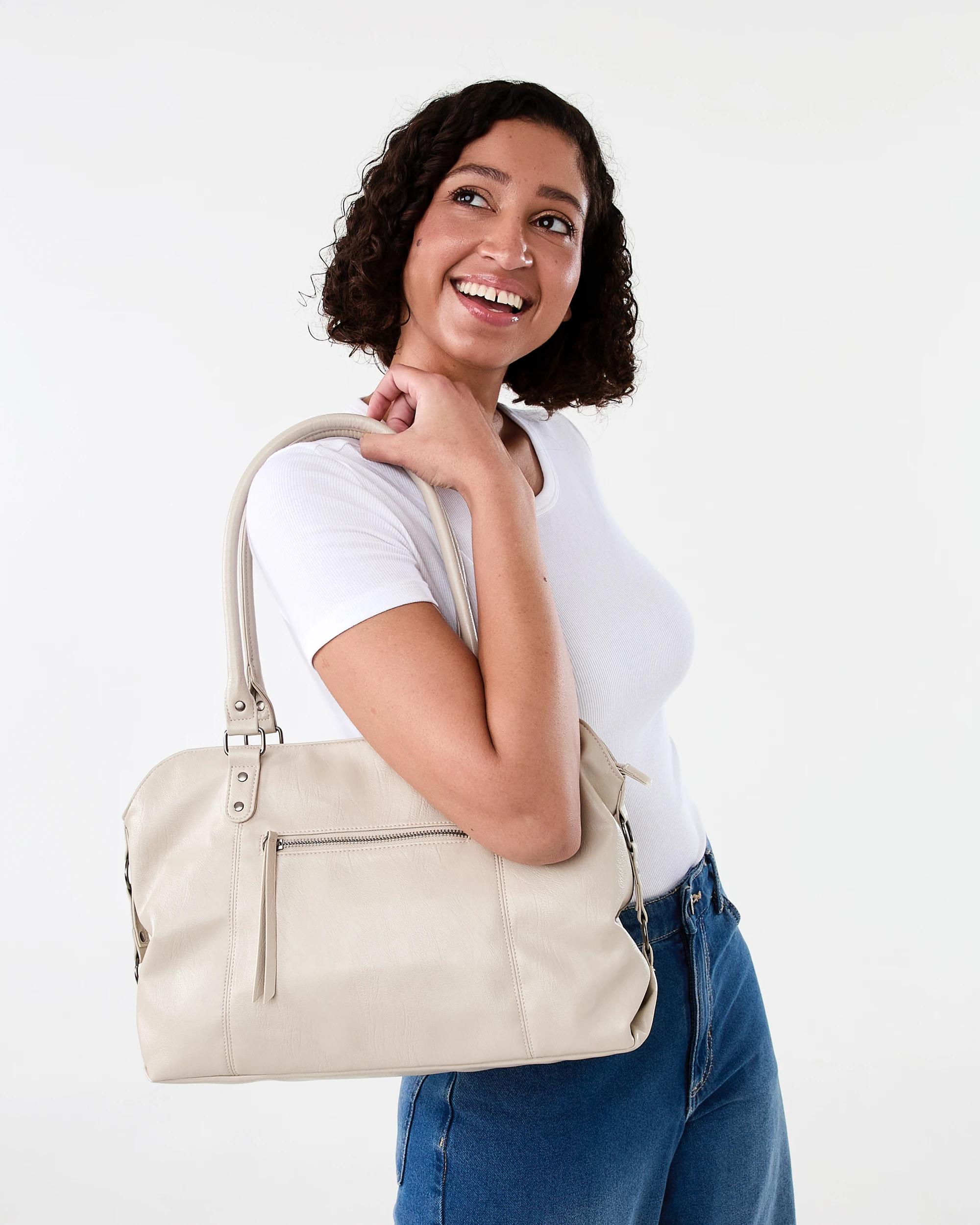 6 Boho Slouchy Tote Bag Chalk Sand, 6 of 7