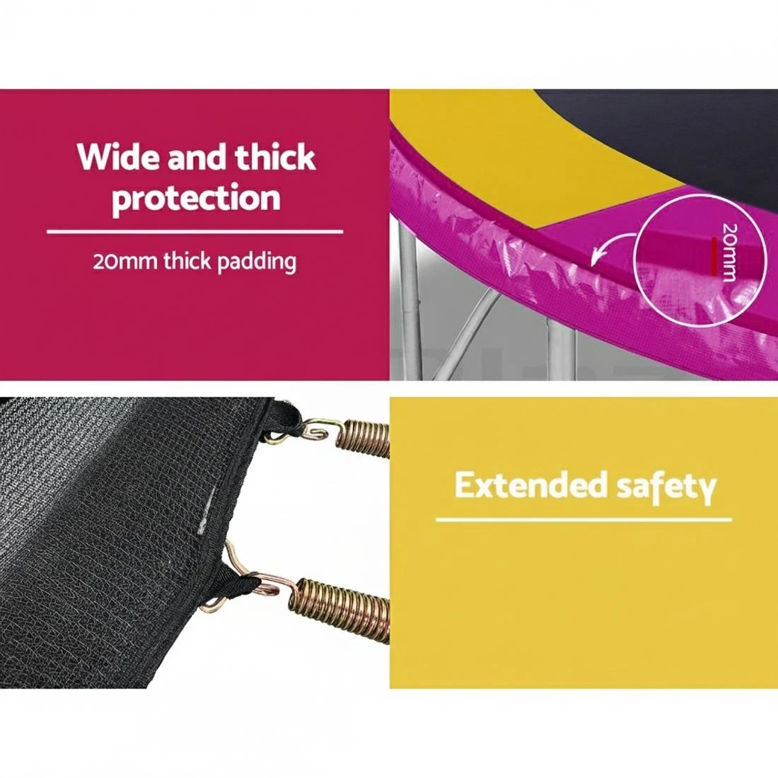 4 Everfit 14FT Trampoline for Kids w/ Ladder Enclosure Safety Net Rebounder - Multi, 4 of 7