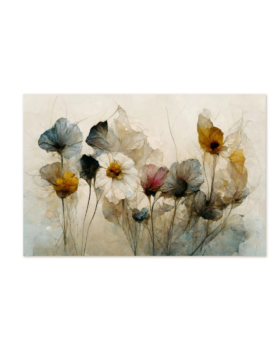 The Wall Art Warehouse - Whispering Blooms - Framed Canvas - 104x84cm ...