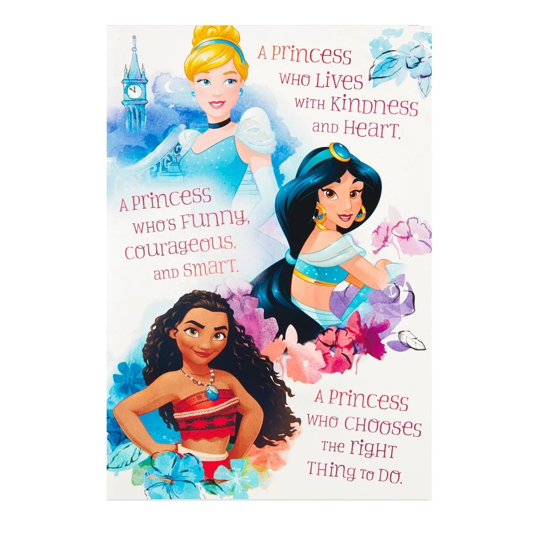 2 Hallmark Interactive Birthday Card - Disney's Cinderella, Jasmine and Moana, 2 of 4