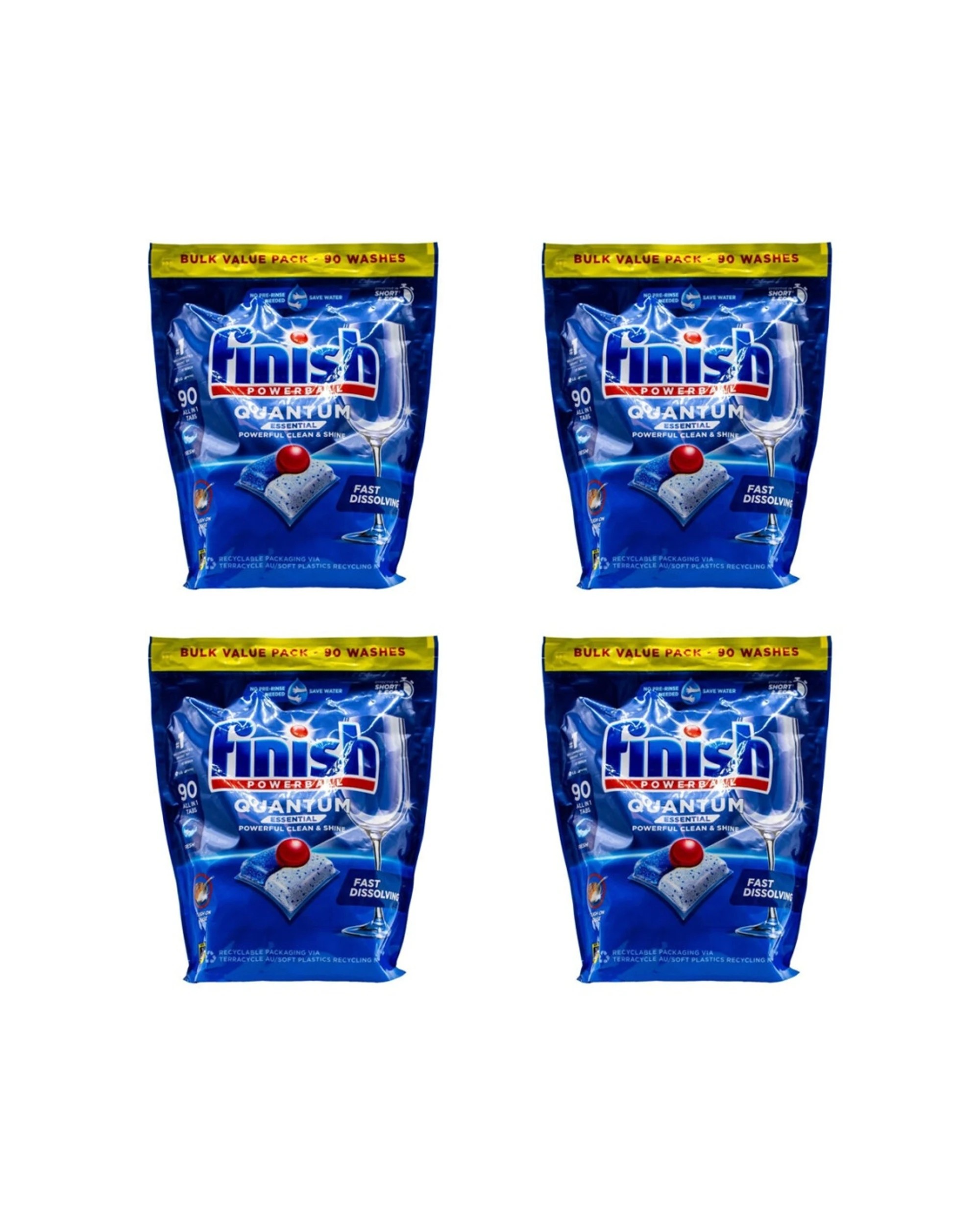 1 Finish Powerball Dishwasher Tablets 4 X 90pc Quantum Essential Fresh Scent, 1 of 3