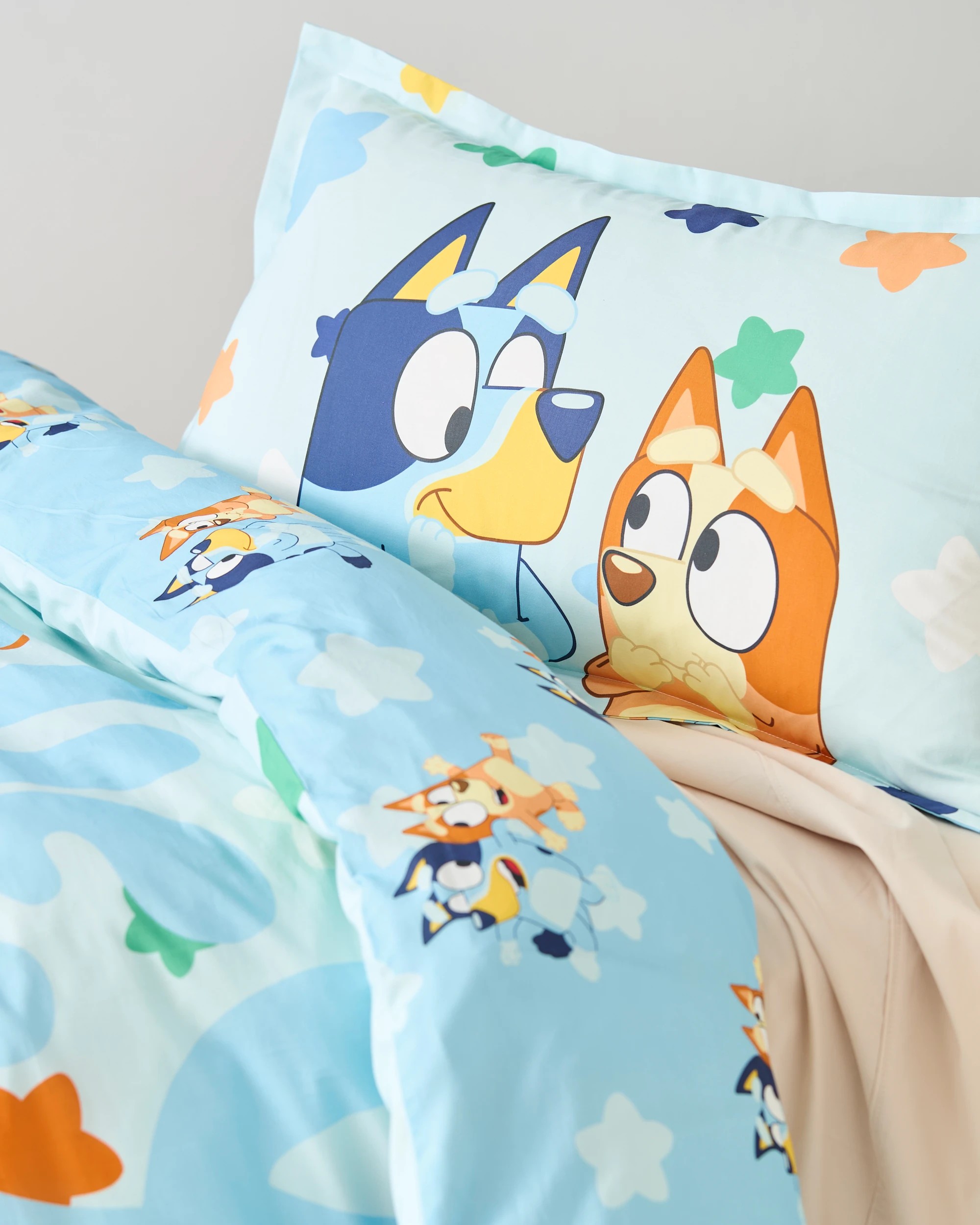 5 Bluey & Bingo Cotton Quilt Cover Set - Single Bed - Blue, 5 of 10