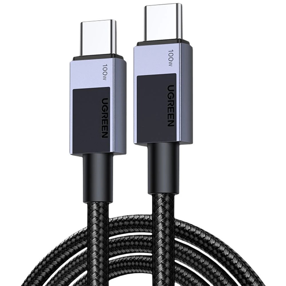 1 UGREEN USB-C to USB-C 5A/100W Braided Cable 1M Space Grey, 1 of 6