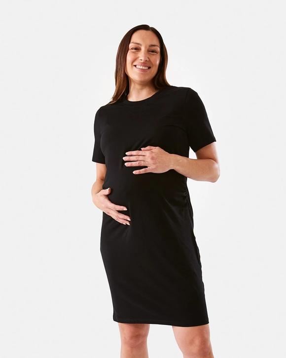 Maternity Short Sleeve T-shirt Midi Dress