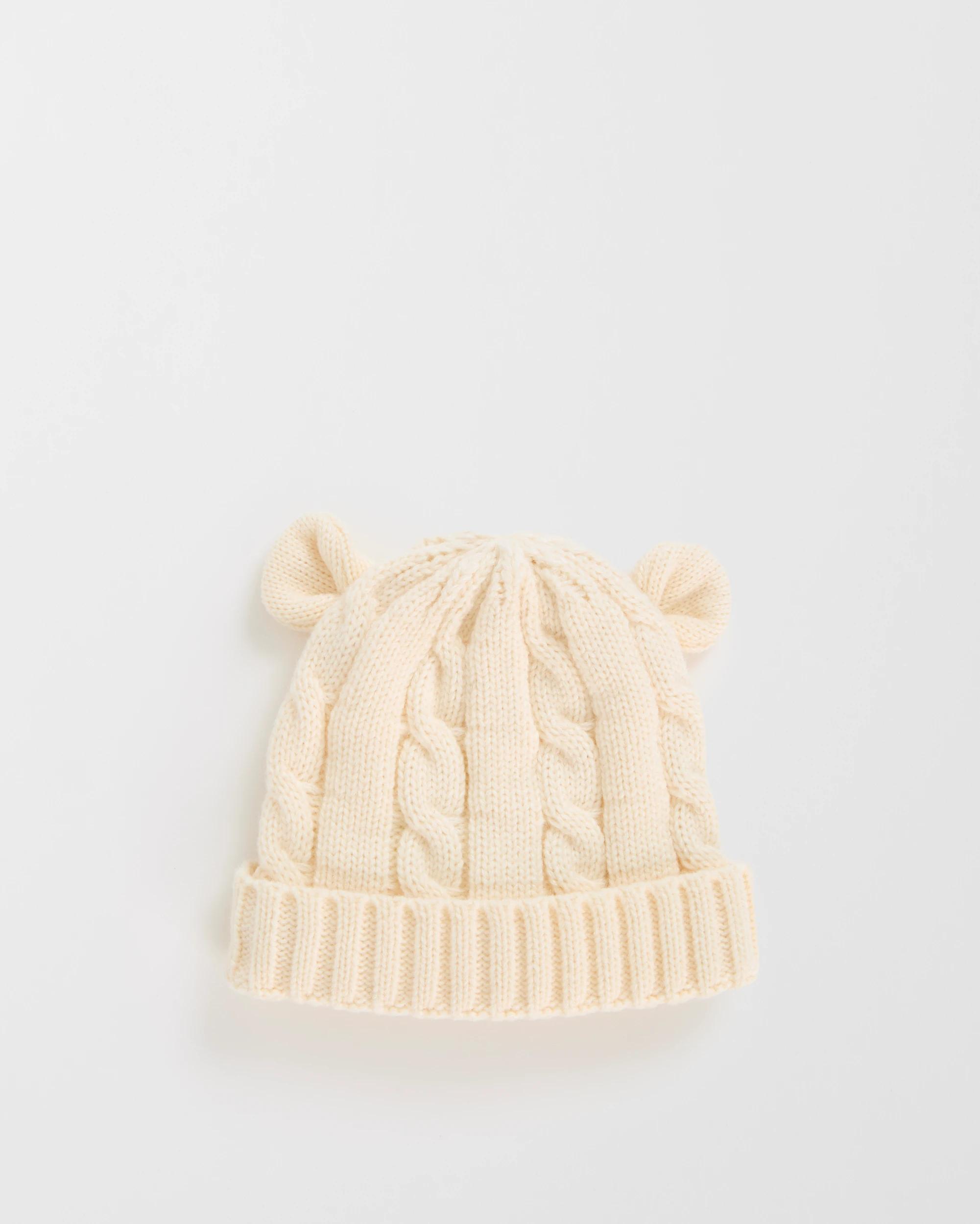 1 Target Baby Cable Knit Ears Beanie CREAM, 1 of 1
