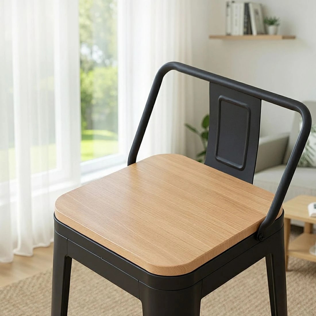 5 Artiss 2x Bar Stools Kitchen Counter High Chair Dining Stackable Metal - Multi, 5 of 8