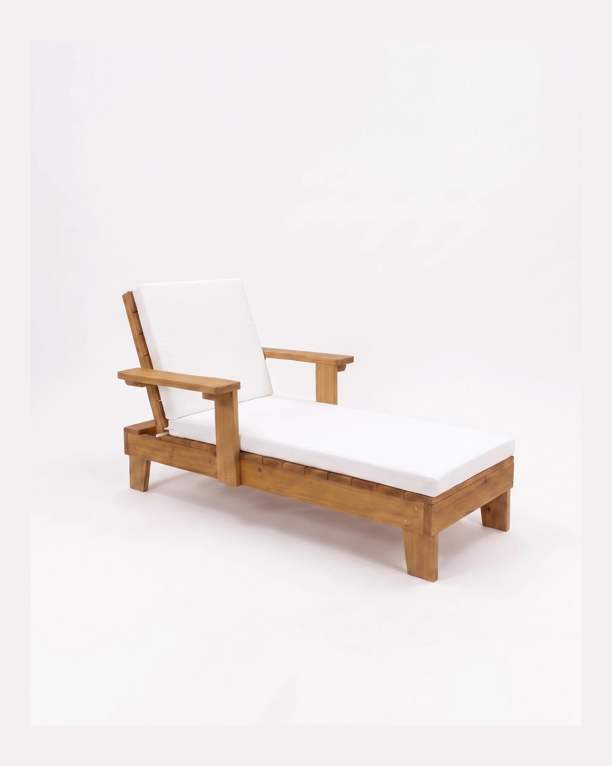 1 Hide & Seek Kids Sun Lounge with Cushion - White, 1 of 3