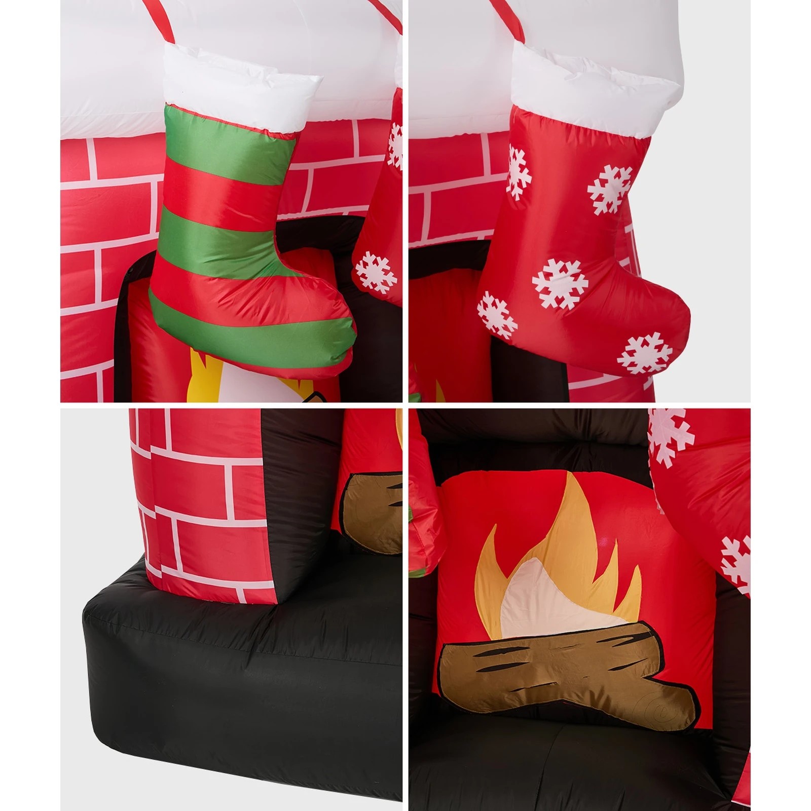 5 Tinseltown 1.5M Christmas Inflatable Fireplace LED Light Indoor Outdoor Decor - Multi, 5 of 8