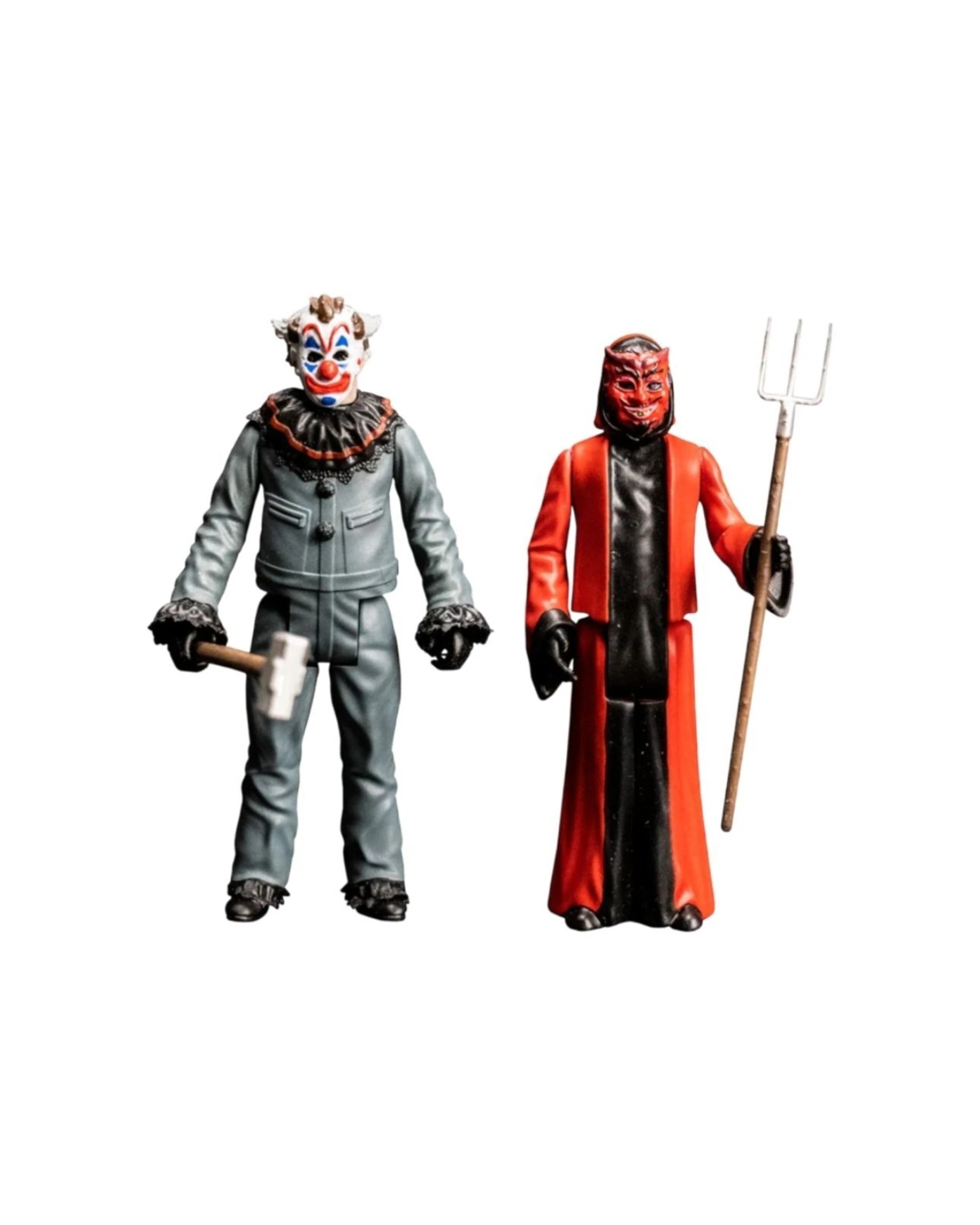 1 Trick Or Treat Studios 2pc Haunt Clown & Devil 3.75'' Action Figure Kids/Adult Toy - Multi, 1 of 1