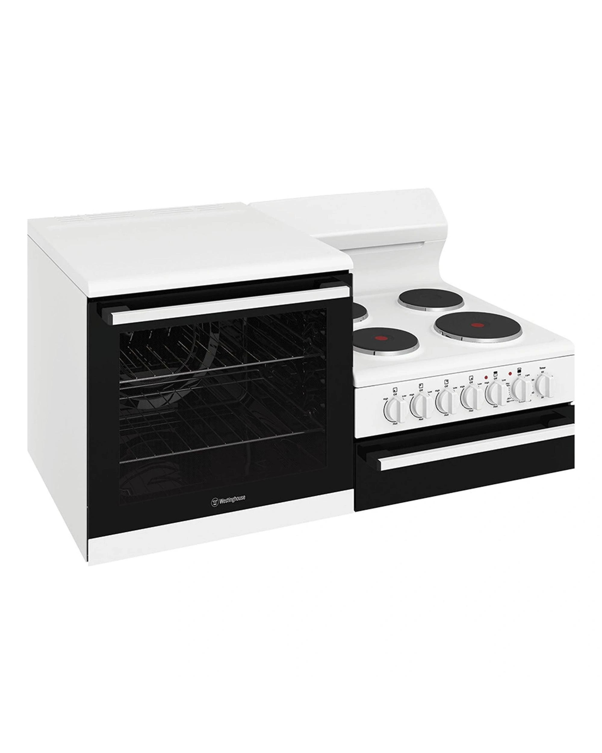 4 Westinghouse WDE132WCL 80L White Elevated Electric Oven, 4 of 4