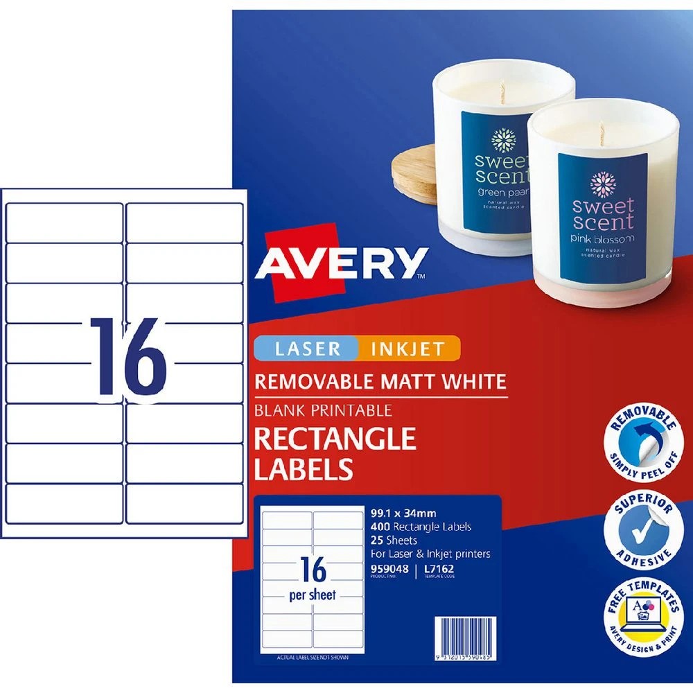 1 Avery Removable Multi-purpose Labels 16UP 25 Pack, 1 of 2