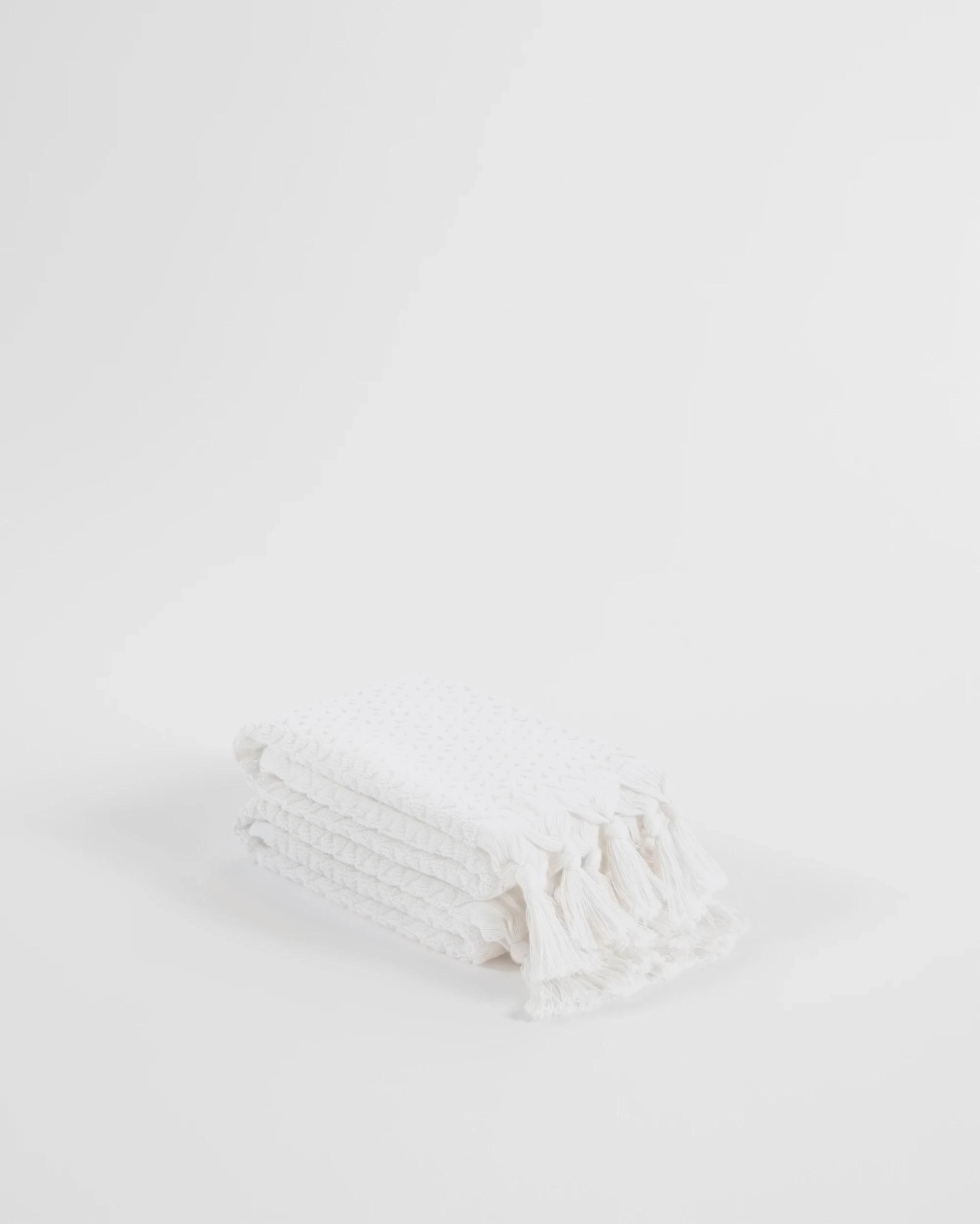 1 Target Laynie Australian Cotton Textured Hand Towel 2 Pack - White, 1 of 4