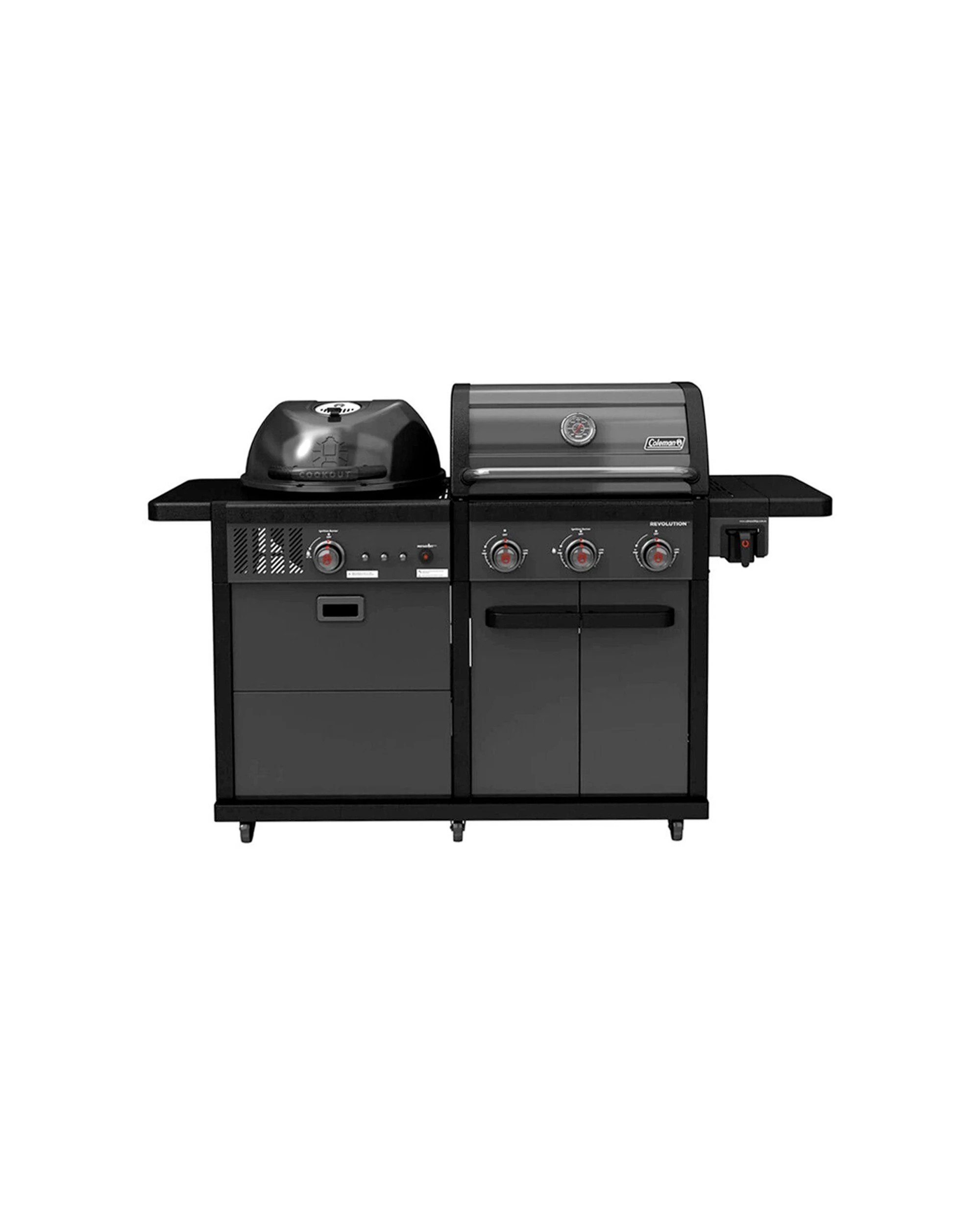 1 Coleman Revolution Dual Fuel Gas & Charcoal BBQ Matte Revdfbma - Black, 1 of 9