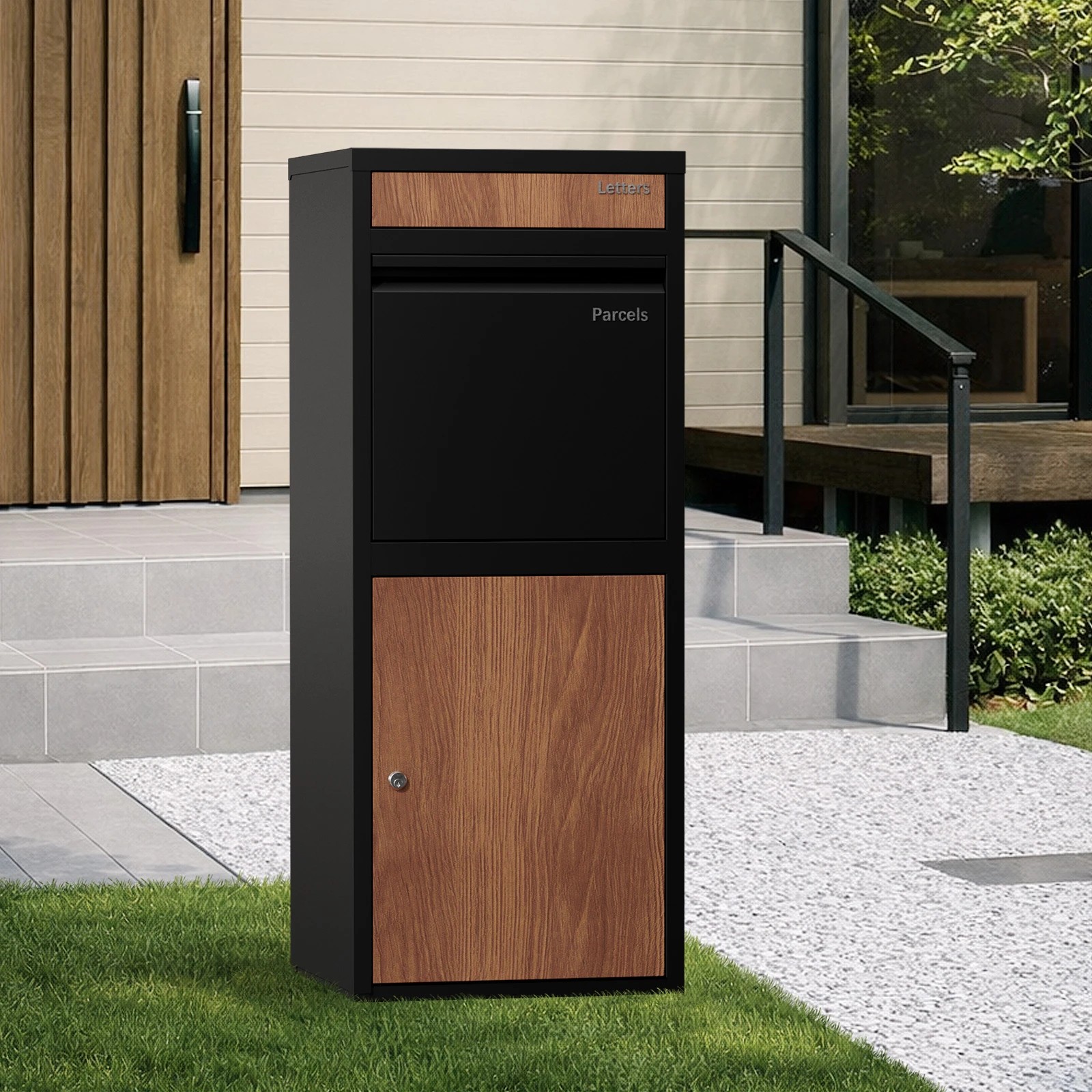 2 Oikiture Steel Parcel Letterbox Drop Box Package Lockable Storage - Multi, 2 of 5