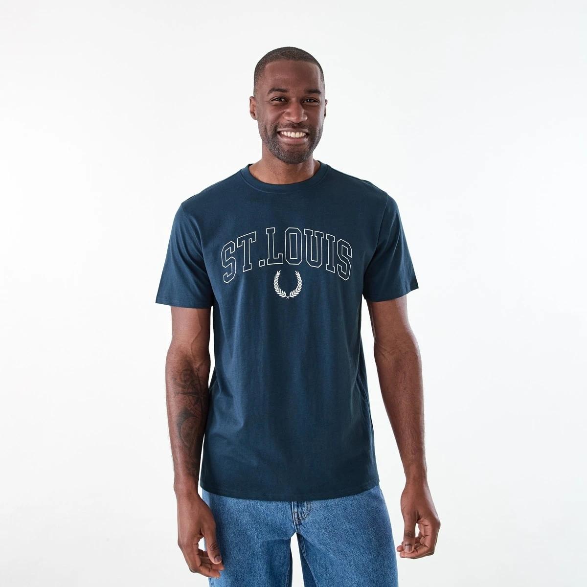 1 Printed T-shirt SPELL NAVY, 1 of 6