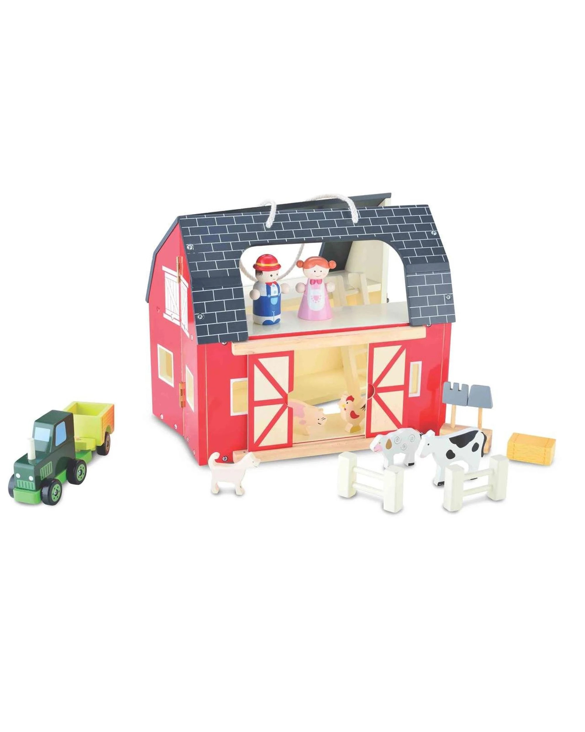 1 Bubbadoo Kids Wooden Farm Playset, 1 of 3