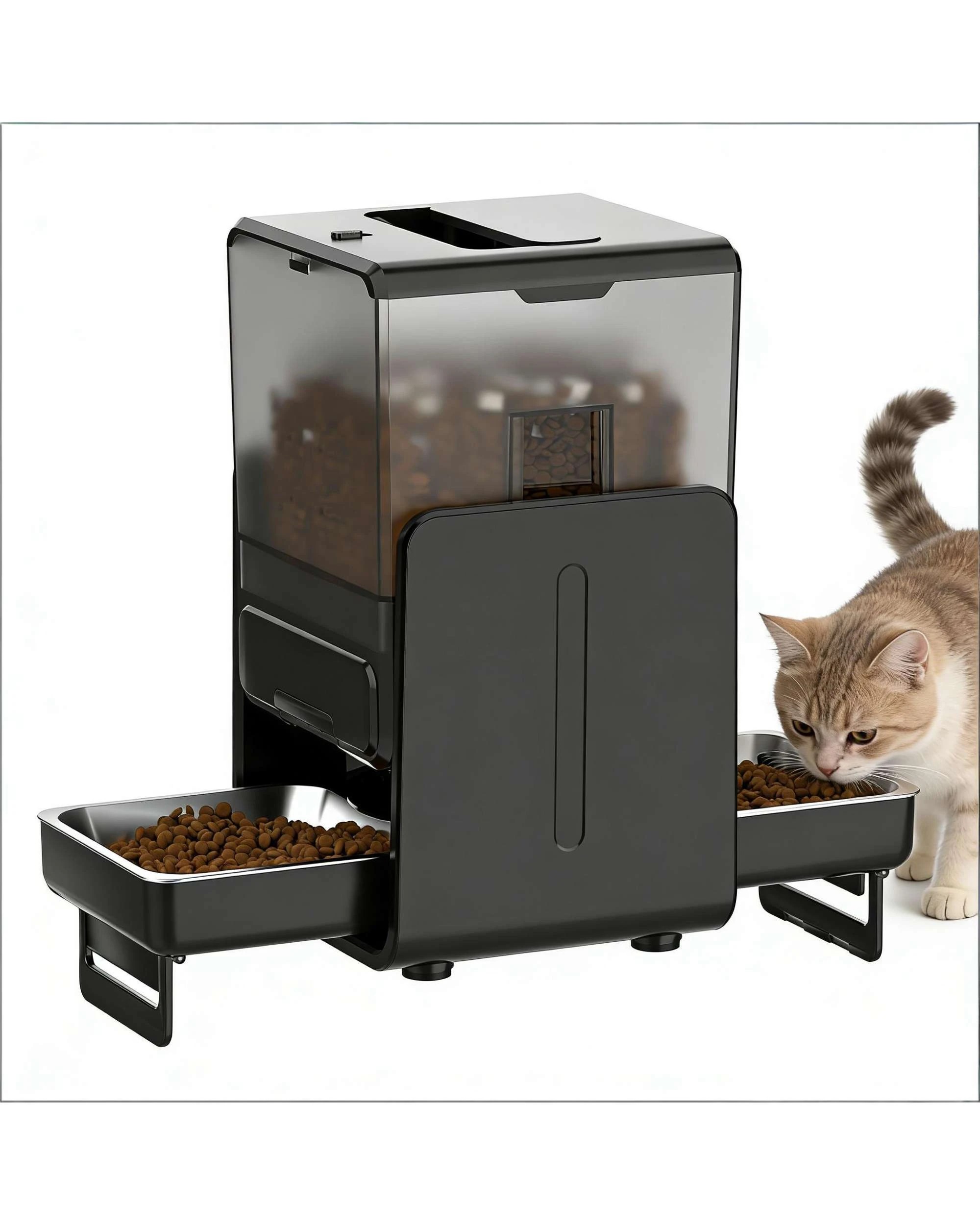 2 Advwin 5L Automatic Pet Feeder 2 Bowl Smart Cat Feeder, 2 of 7