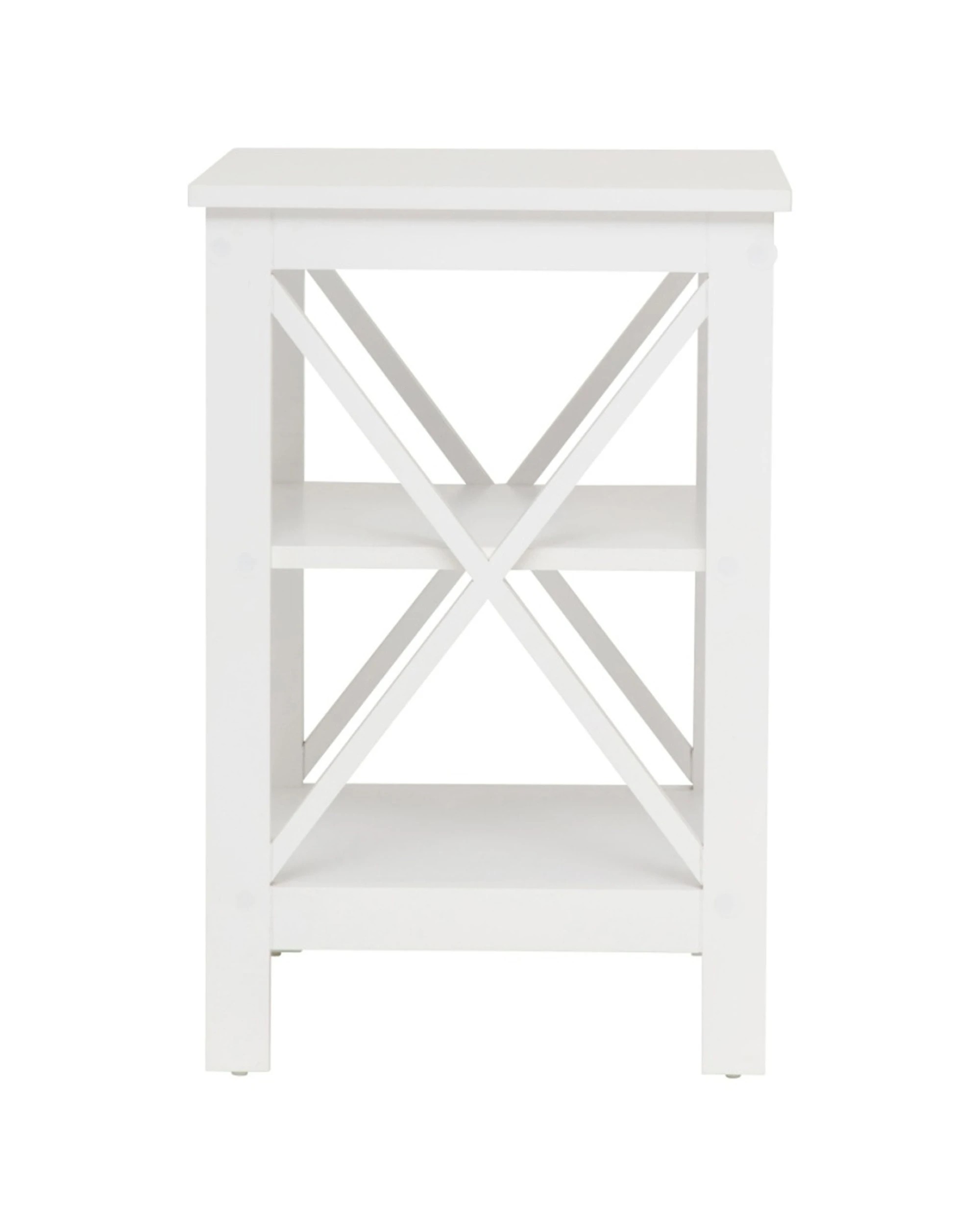 2 Alpine Bay Long Island 2 Shelf Side Table NC Painted Matte Finish Storage Unit - White, 2 of 4