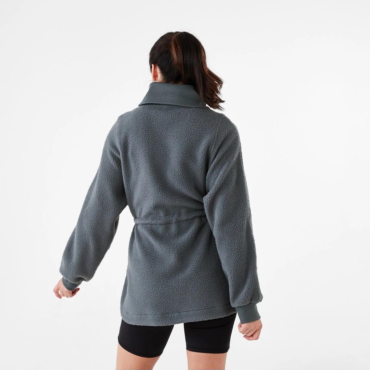 3 Active Womens Long Sleeve Teddy Outdoor Jacket HARMONY GREY, 3 of 7