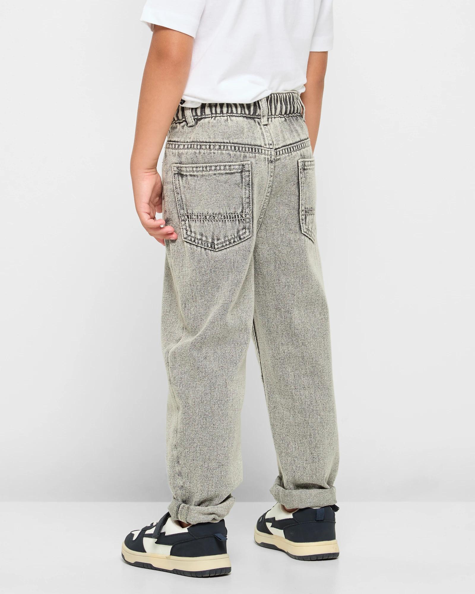 3 Target Relaxed Balloon Fit Denim Jeans GREY, 3 of 5