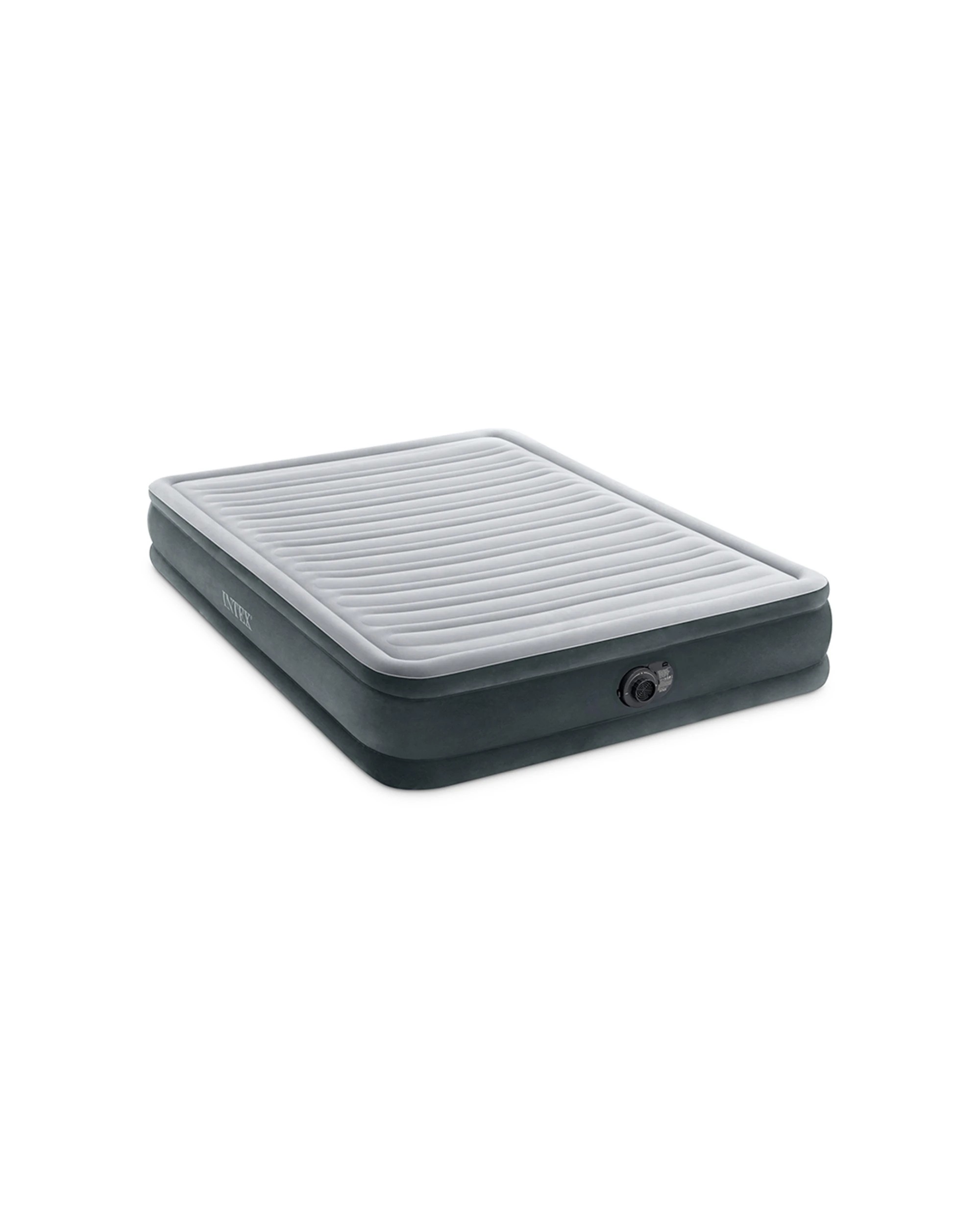 1 Intex Dura-Beam Comfort Plush Airbed With Built-In Pump - Queen Bed - Grey, 1 of 9