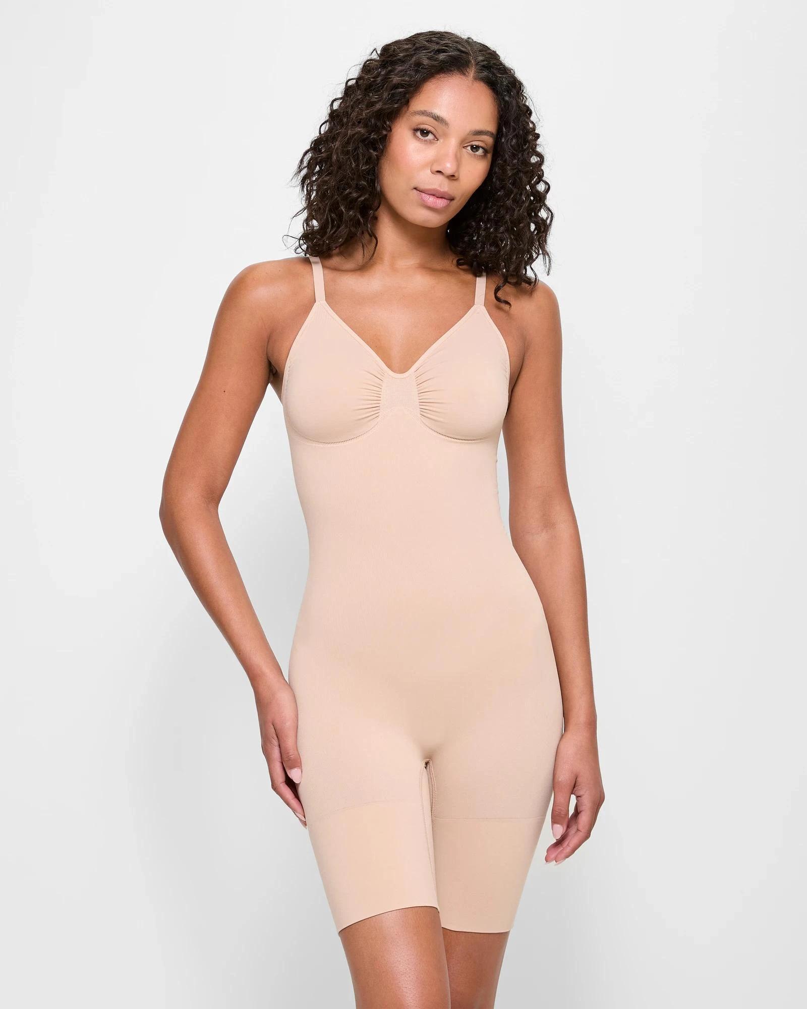 1 Target Seamless Sculpt Mid Thigh Bodysuit NUDE, 1 of 4