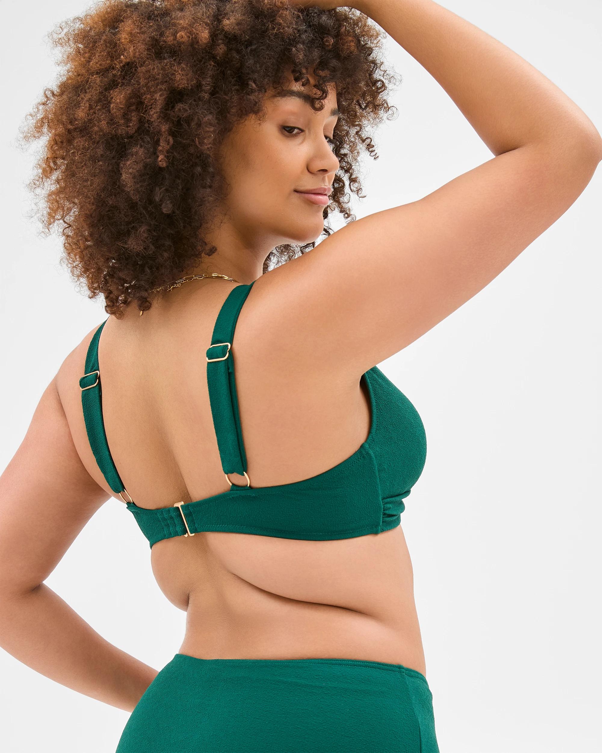 4 Target Resort Textured Plunge Twist Bikini Top - Shape Your Body BOTANIC, 4 of 10