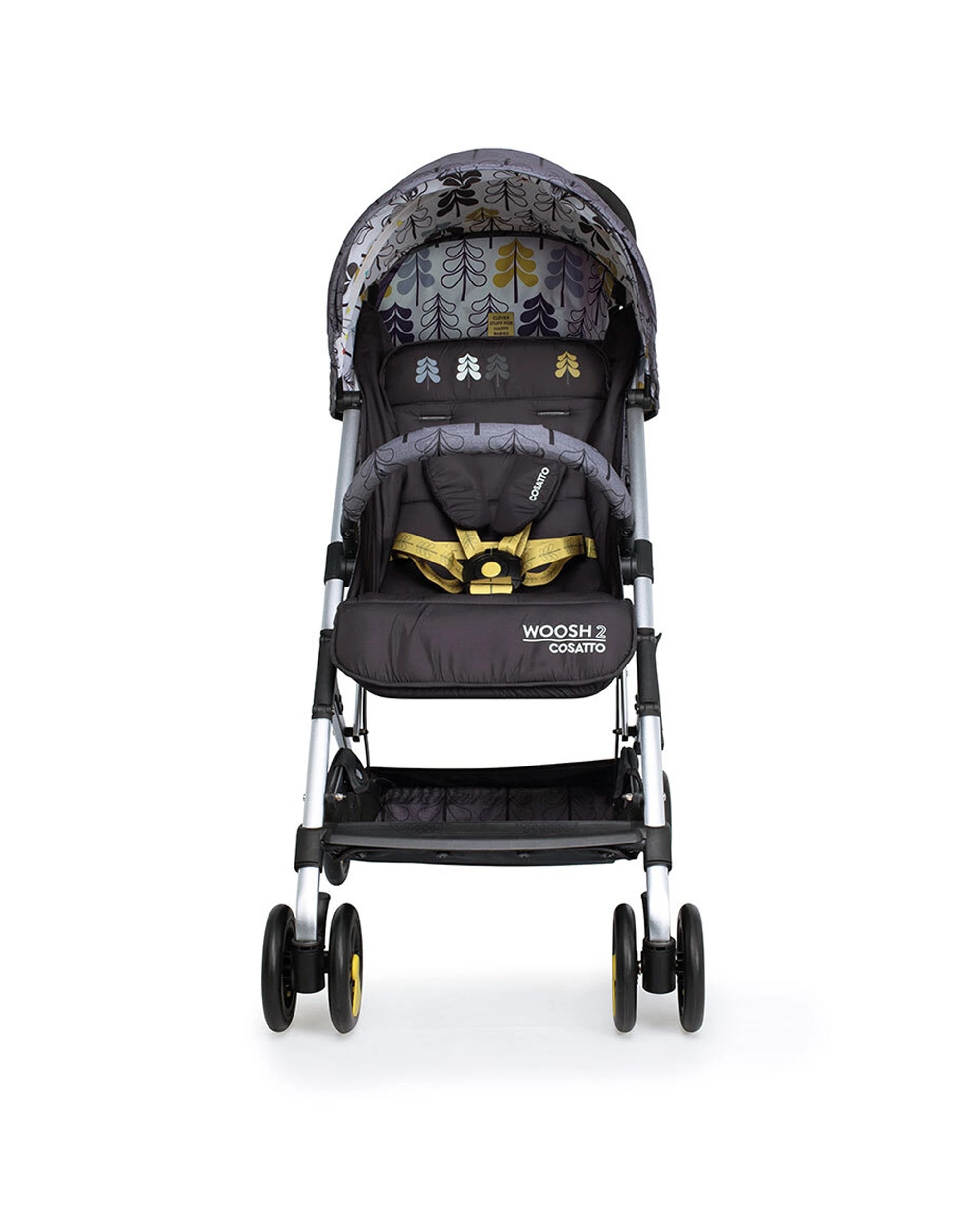 2 Cosatto Woosh 2 Stroller w/ Bumper Bar 0m+ Lightweight Compact Fold Easy Fika Forest - Multi, 2 of 3