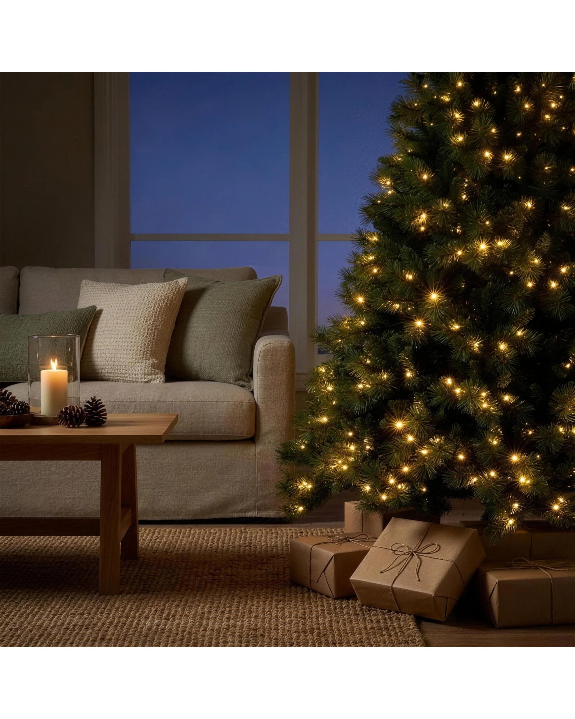 Christabelle 2.3m 7.5ft Grand Sierra Christmas Tree Pre Lit Multi ...