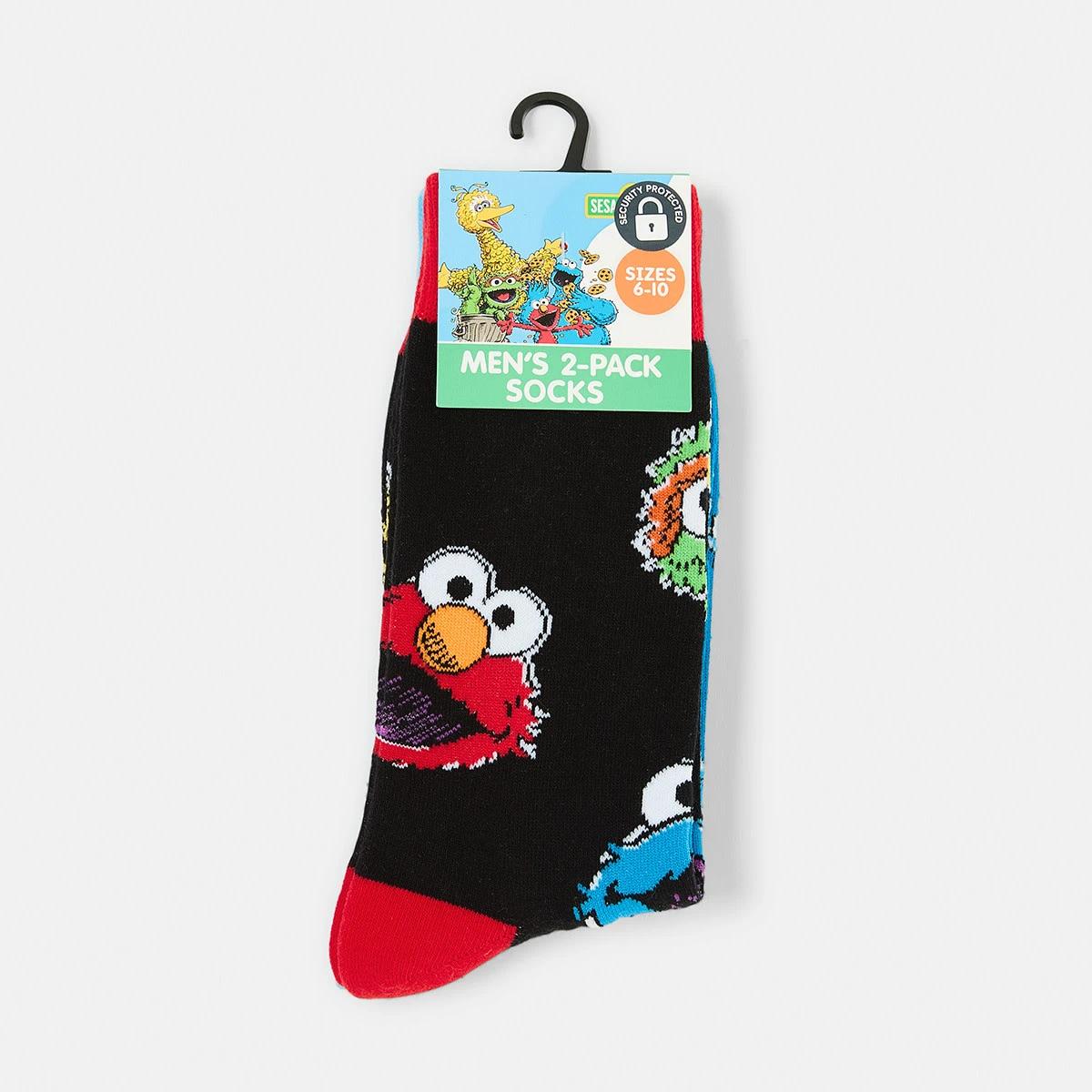 3 2 Pack Sesame Street License Socks Sesamestrt, 3 of 3