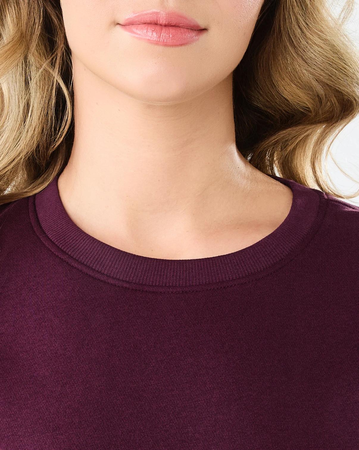 5 Oversized Crew Neck Sweatshirt Plum Jam, 5 of 5